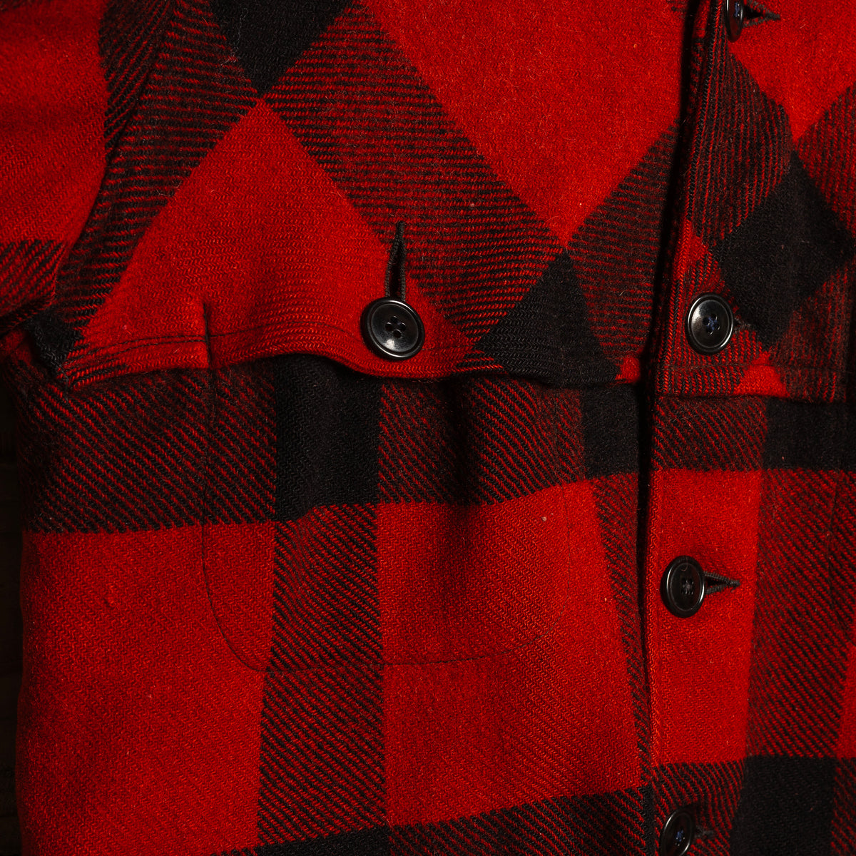 Vintage Western Field Montgomery Ward Red & Black Wool Hunting Jacket – L