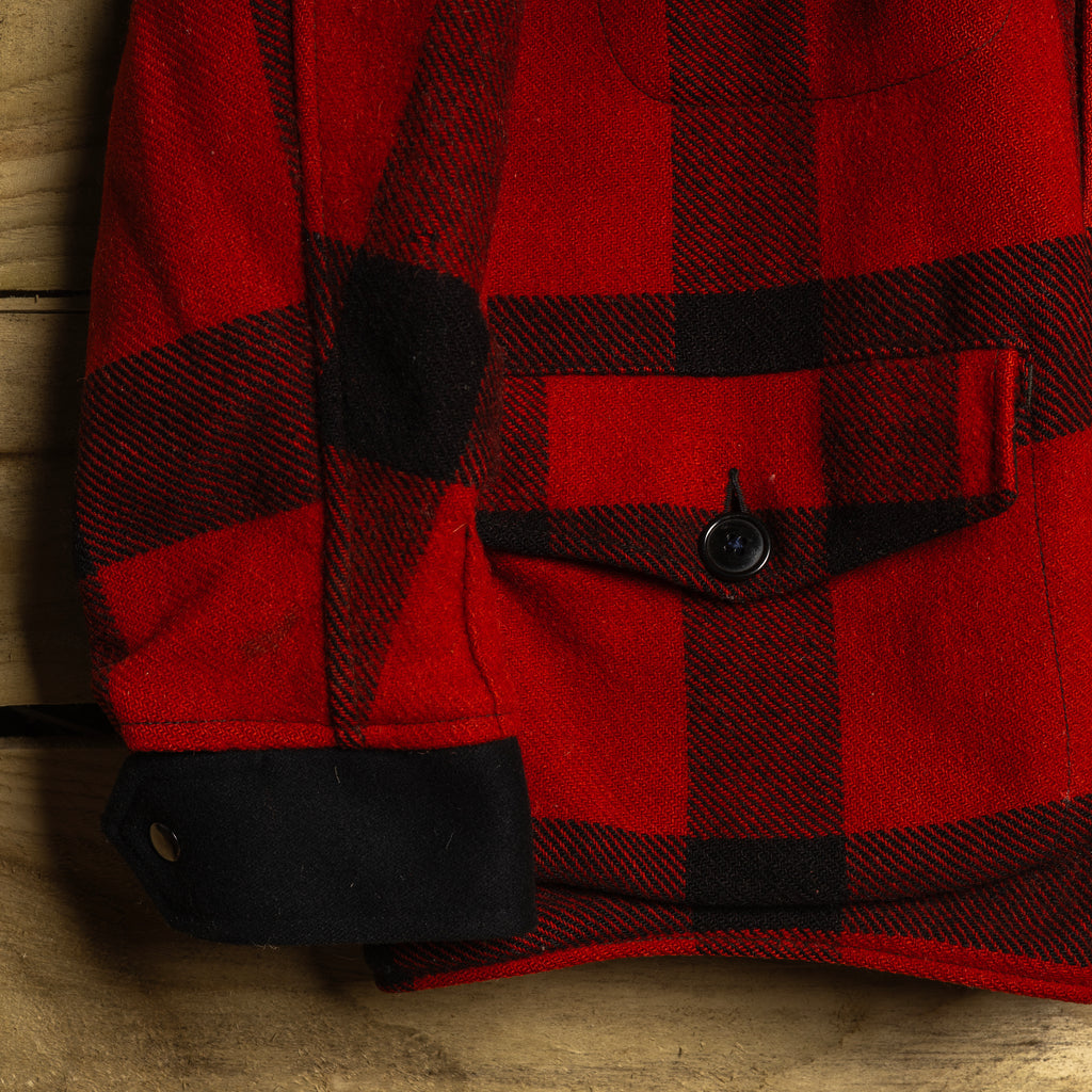 Vintage Western Field Montgomery Ward Red & Black Wool Hunting Jacket – L