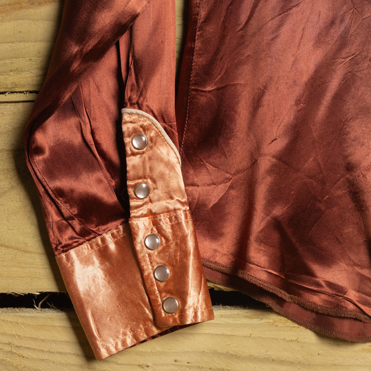 Vintage MWG Ms Joni West Brown & Cream Embroidered Western Shirt, Size 16