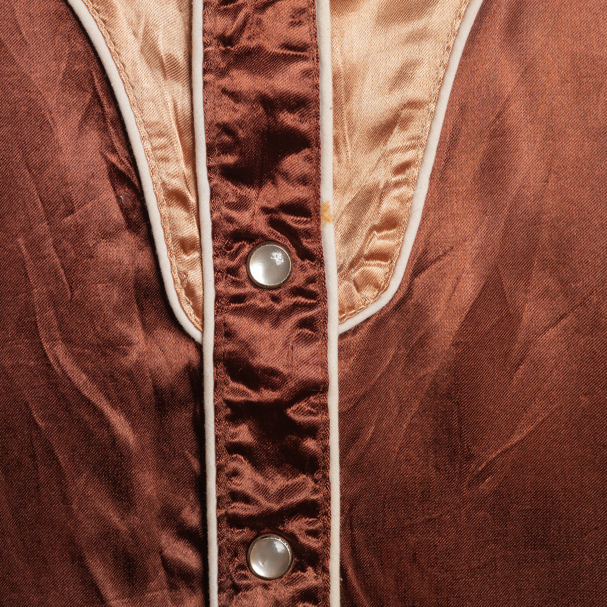 Vintage MWG Ms Joni West Brown & Cream Embroidered Western Shirt, Size 16