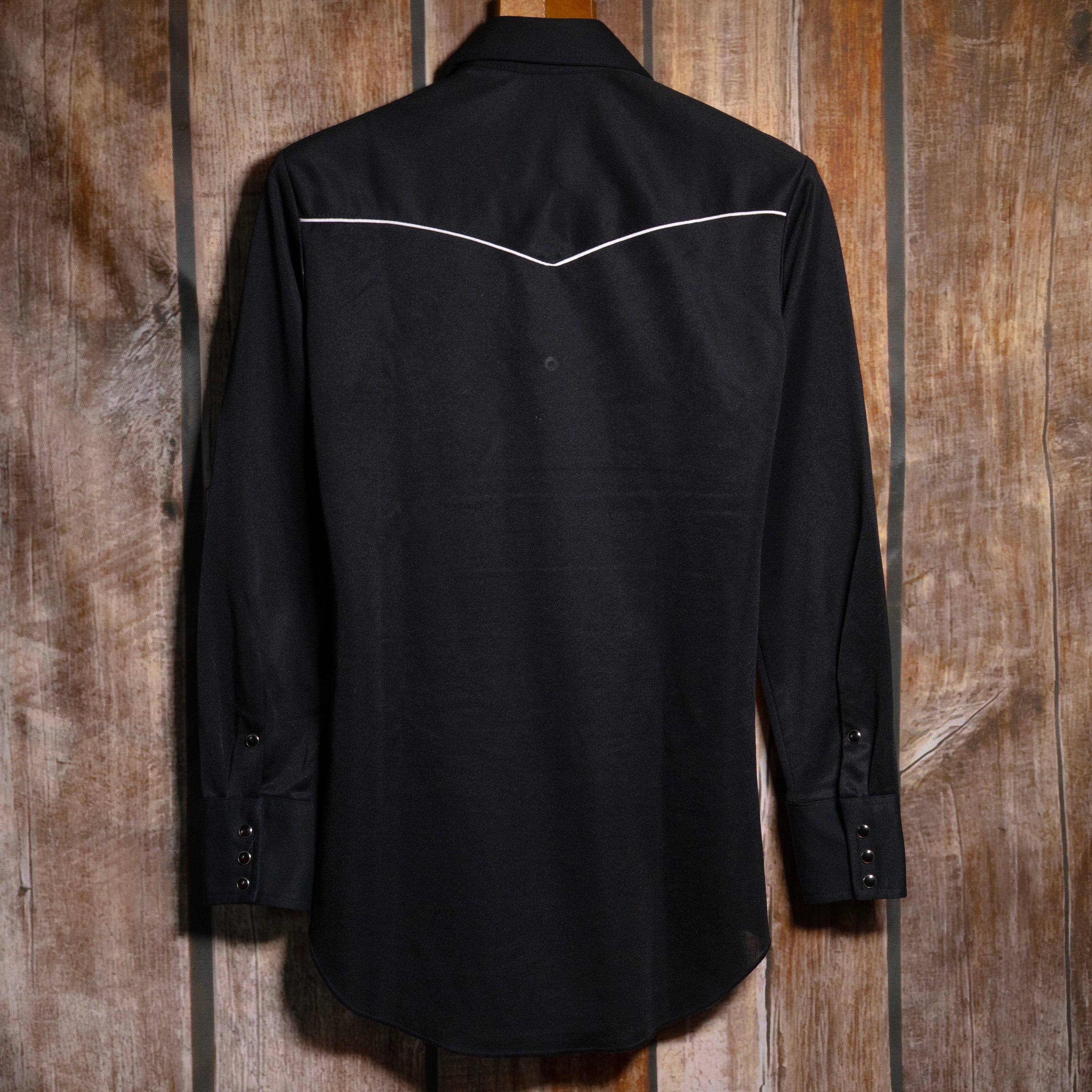 Vintage MWG Johnny West Embroidered Black Western Shirt