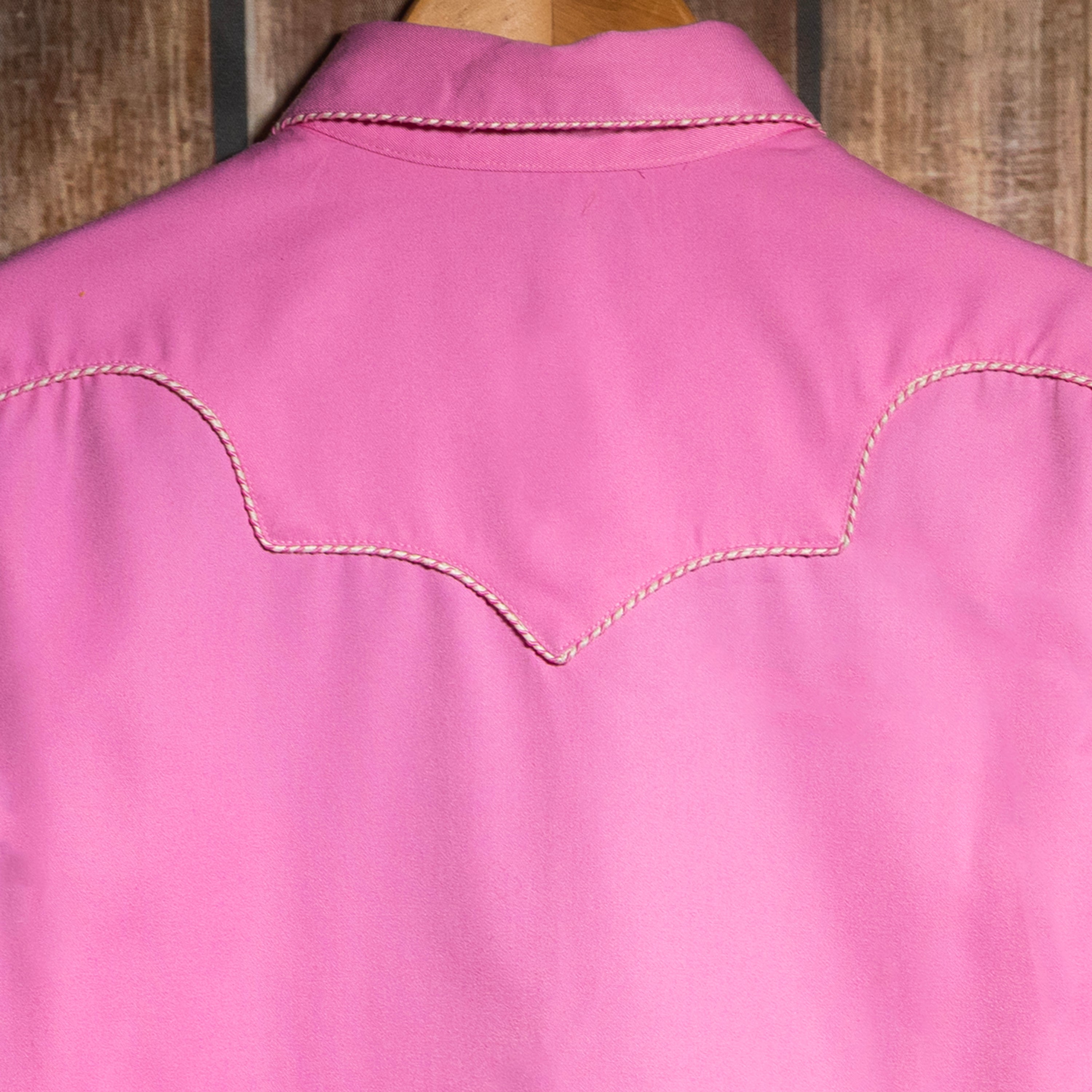Panhandle Slim Retro Western Wear Pink Embroidered Horseshoe Shirt M/ 10