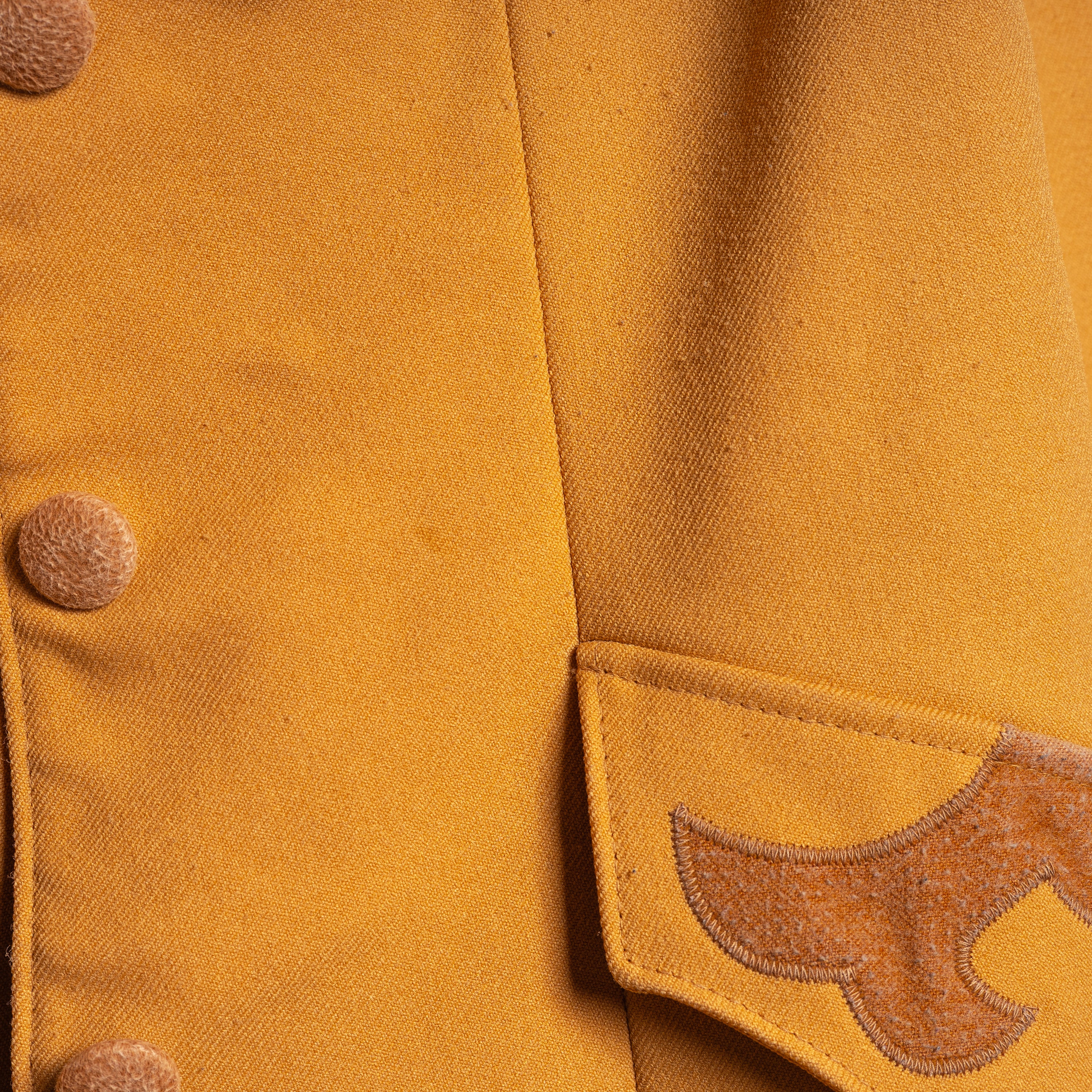 Panhandle Slim Vintage 1970s Beige Embroidered Women's Western Blazer – Button-Up – S (8–10)
