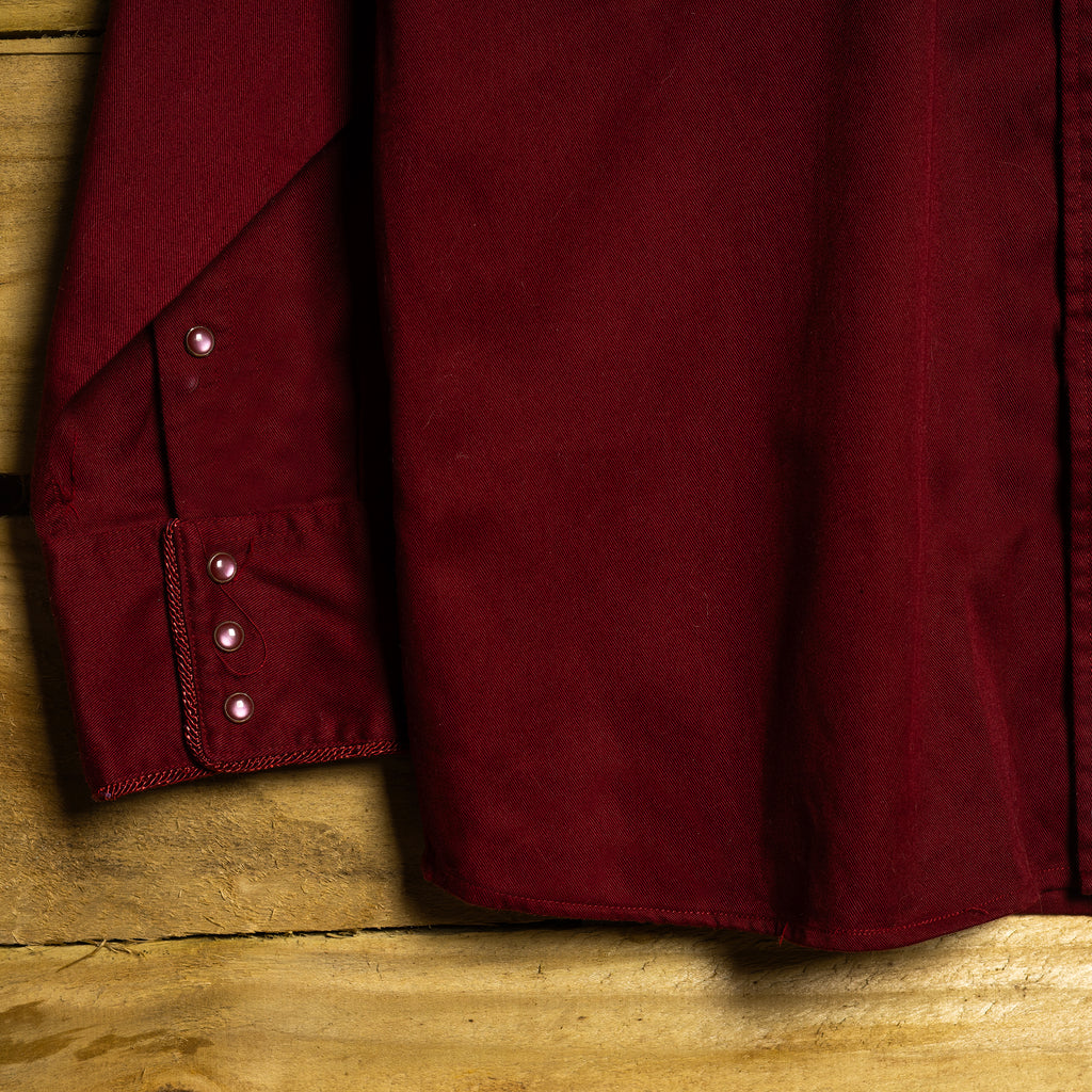 Panhandle Slim Burgundy Western Shirt – Pearl Snaps, Pockets, Size L