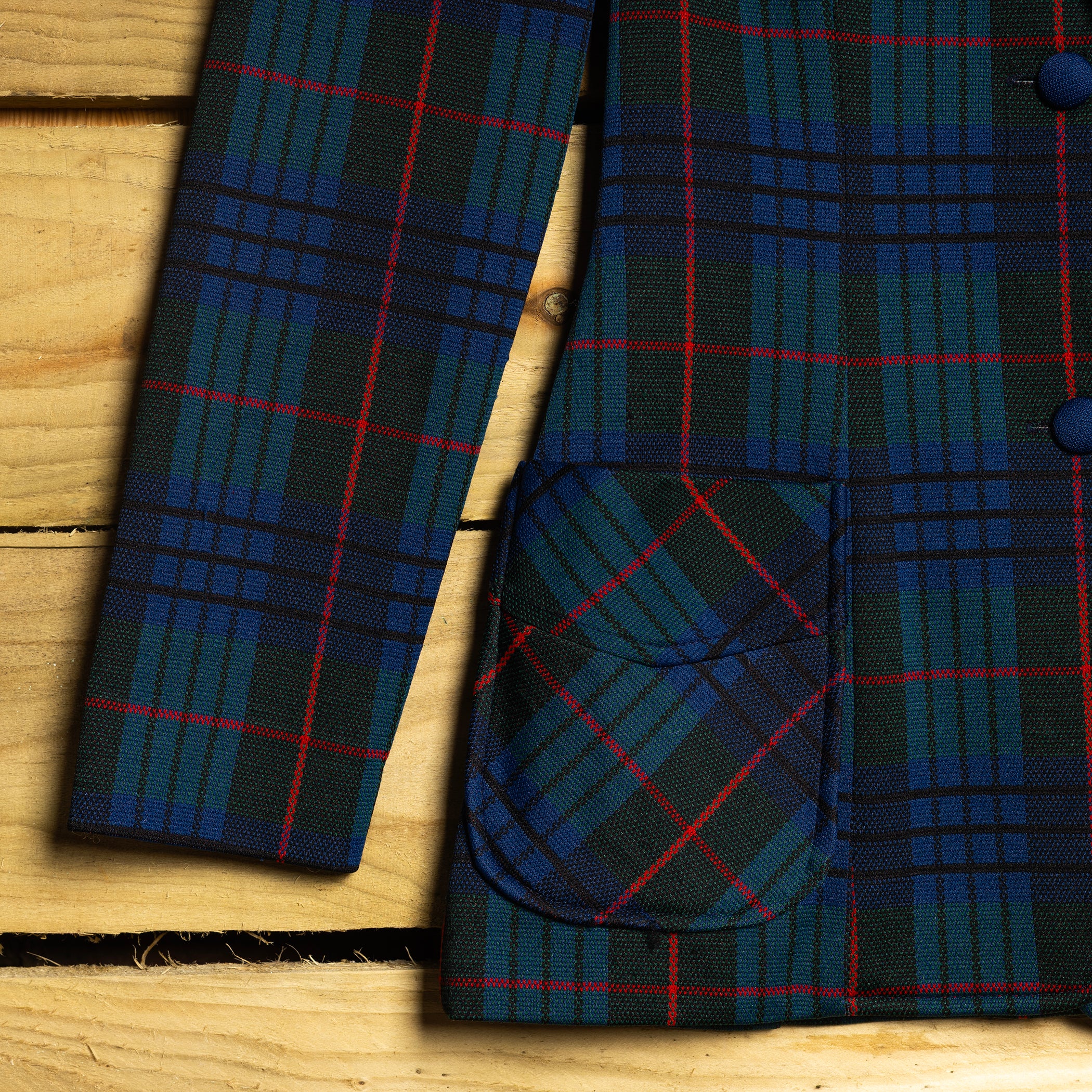 1970s Panhandle Slim Tartan Western Jacket — Green, Red & Blue | XS