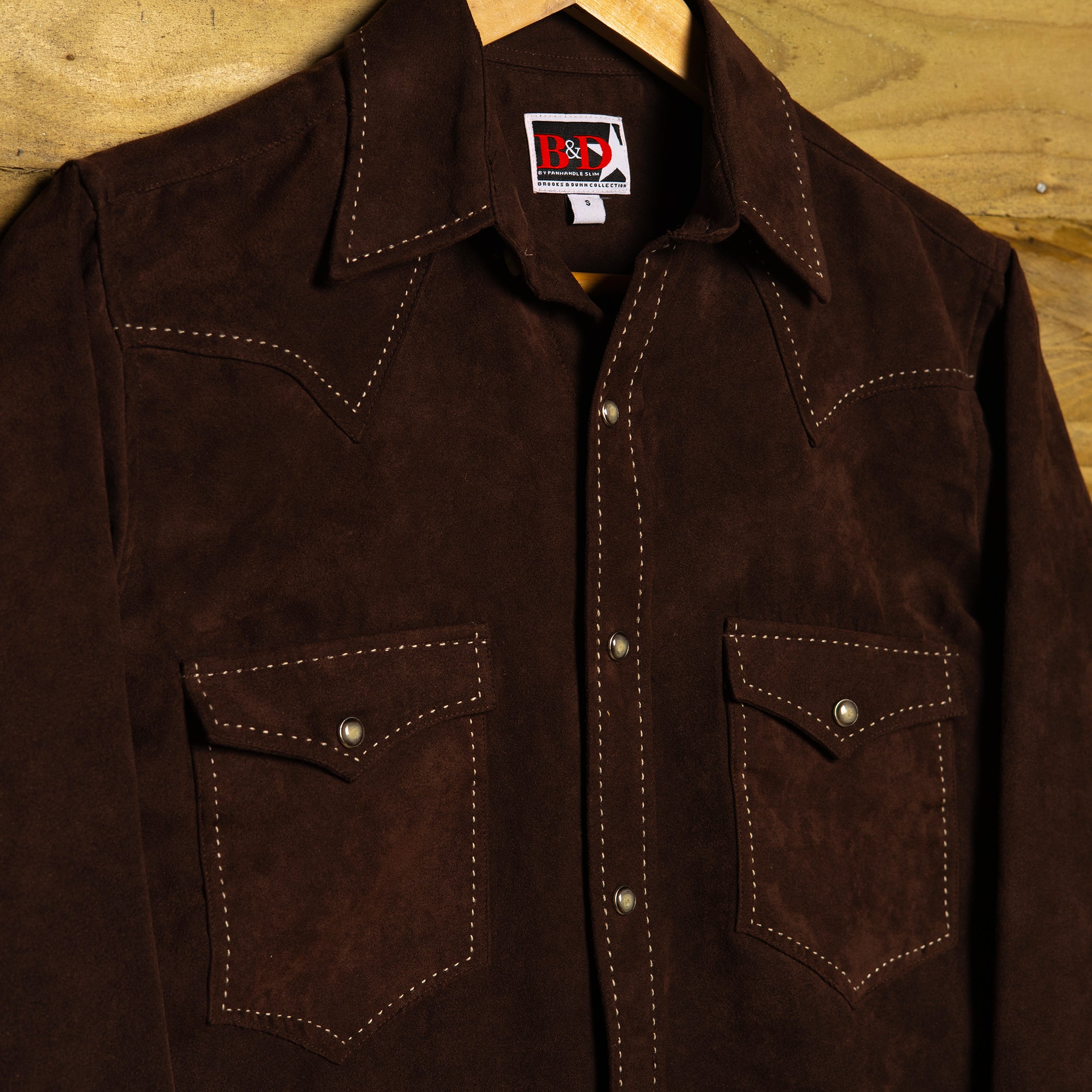 Brooks & Dunn by Panhandle Slim Brown Western Shirt S