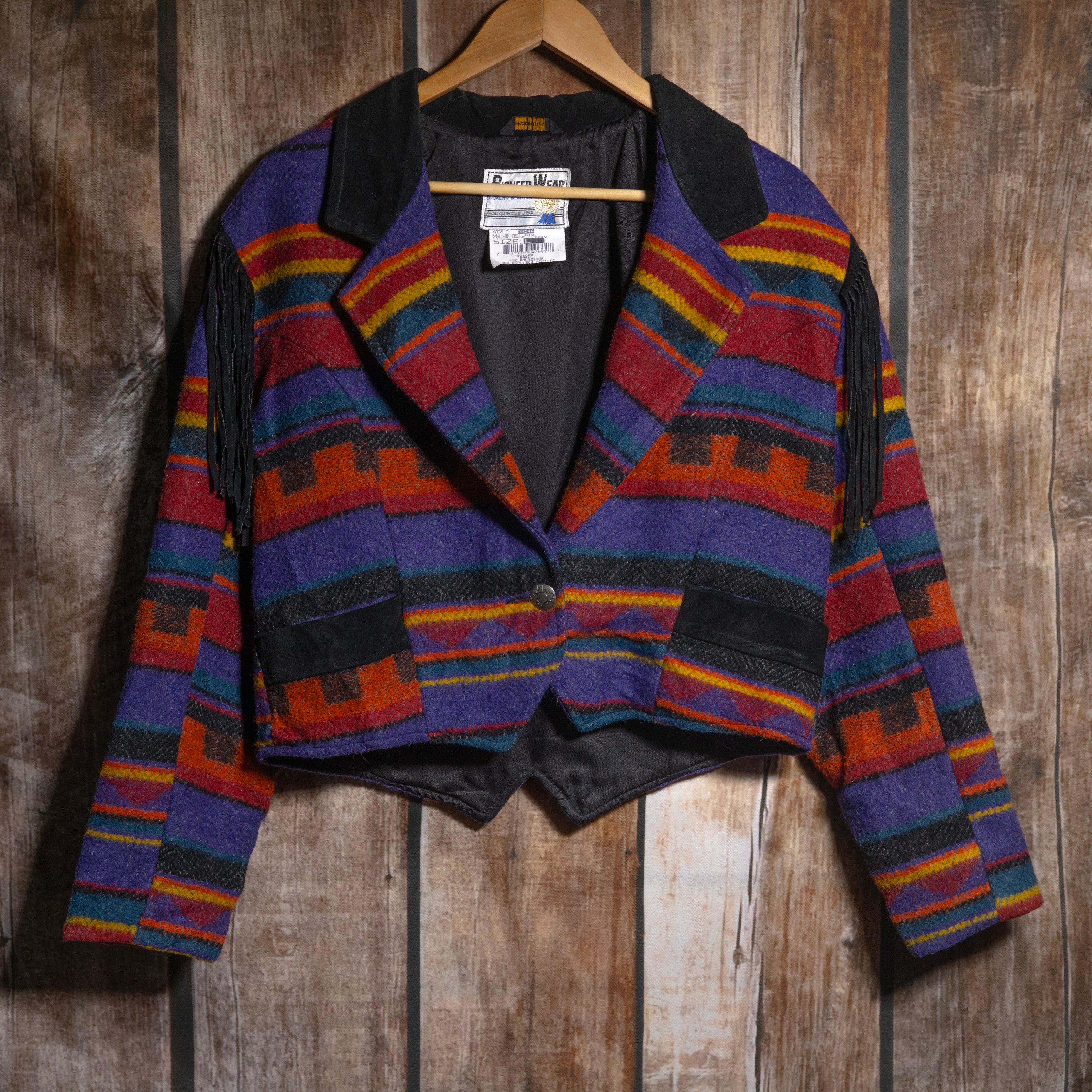 Vintage Pioneer Wear Fringe Western Jacket L / 12