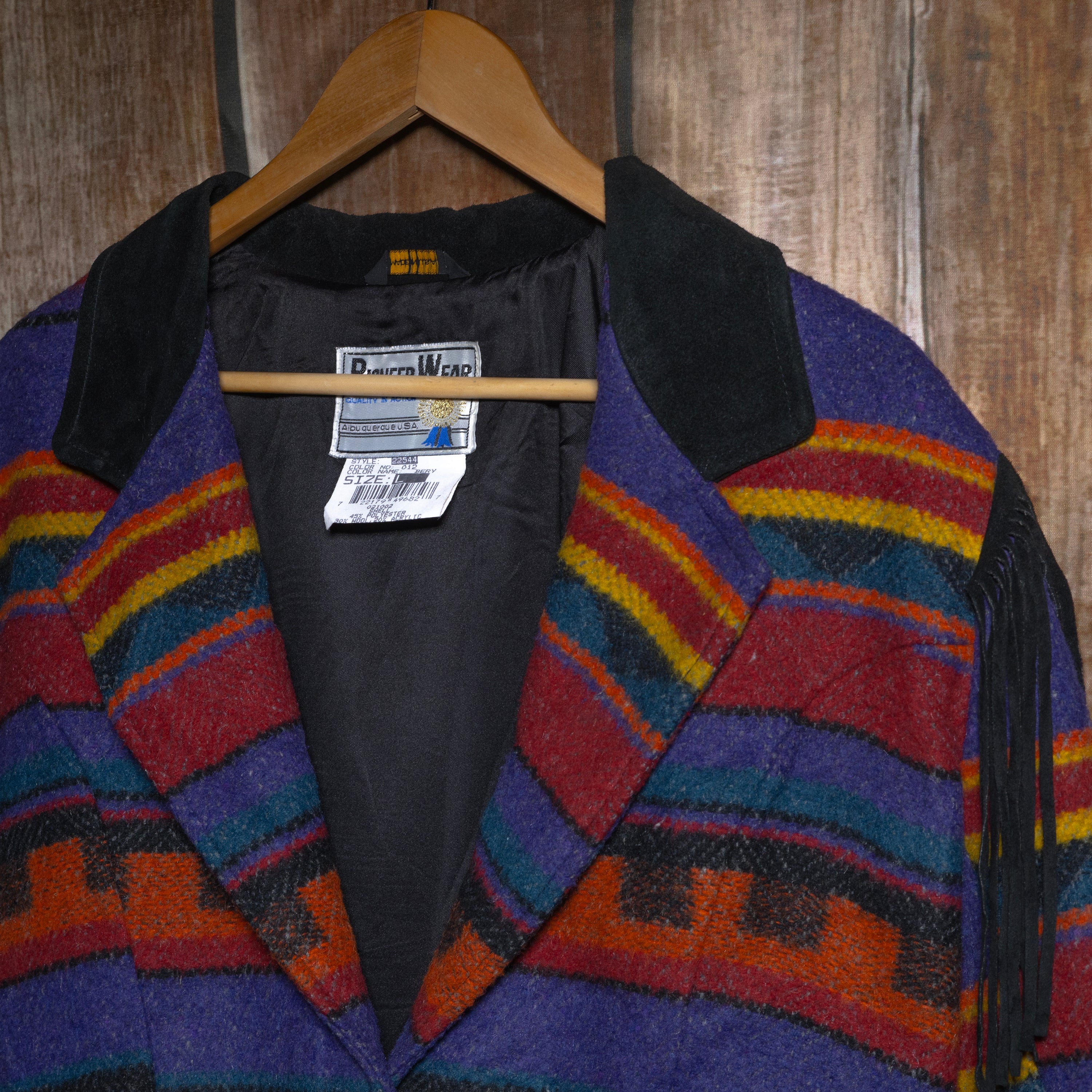 Vintage Pioneer Wear Fringe Western Jacket L / 12
