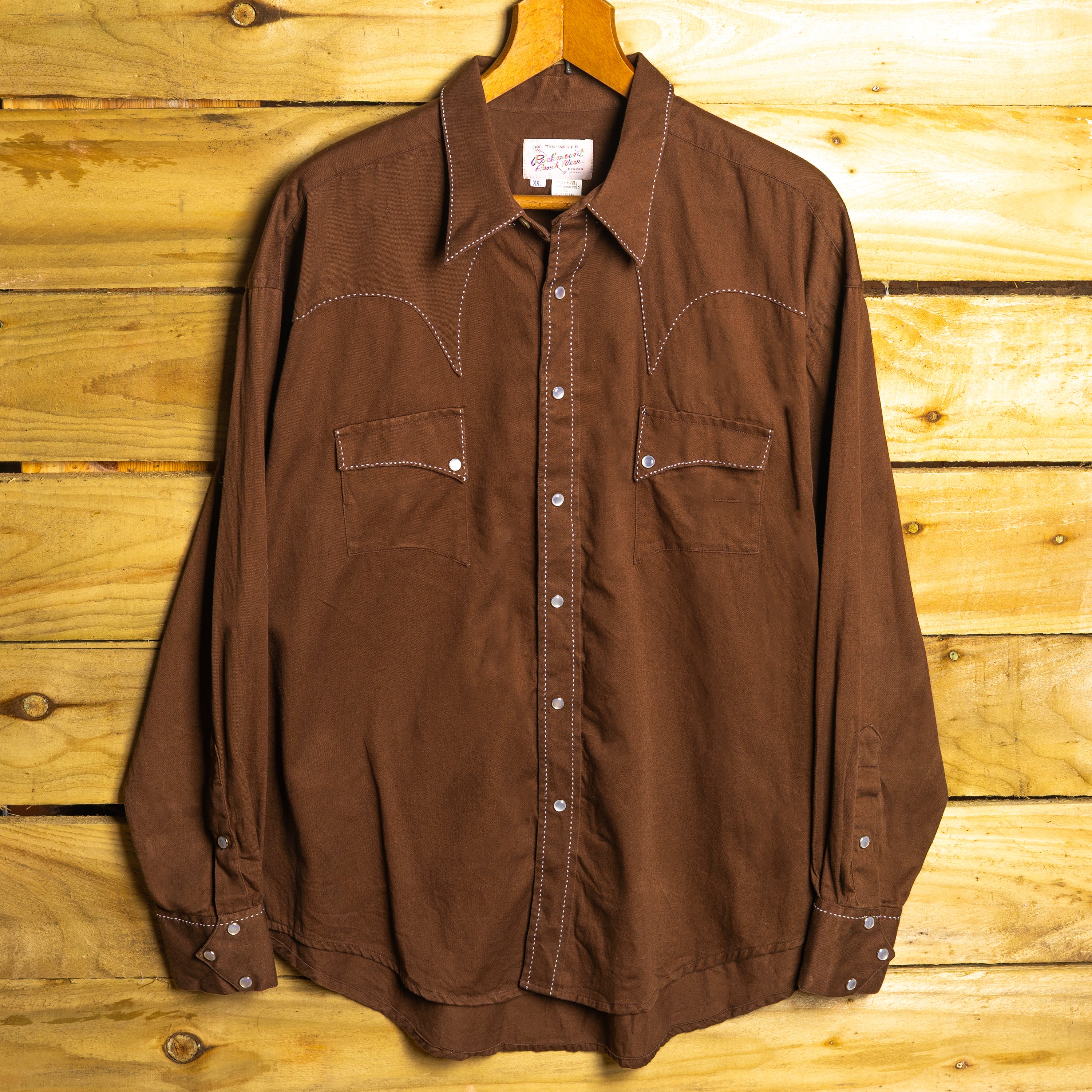 Rockmount Ranch Wear Brown Quarter Horse Western Shirt – XXL
