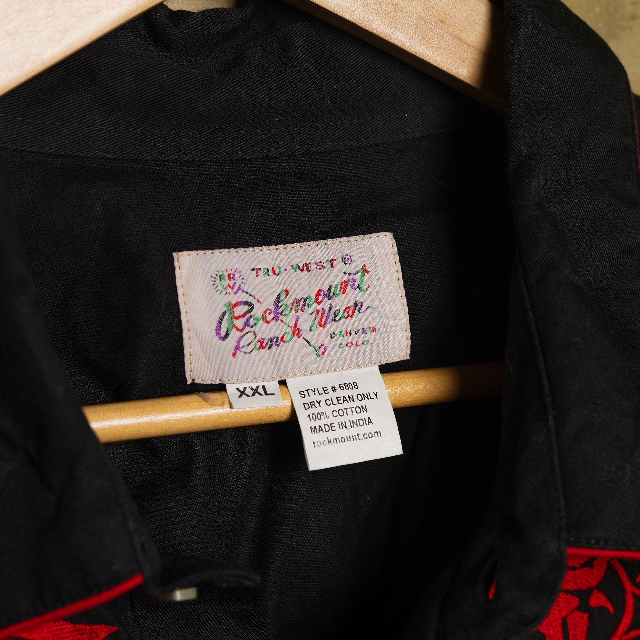 Rockmount Skull Shirt | Black Embroidered Western Pearl Snaps