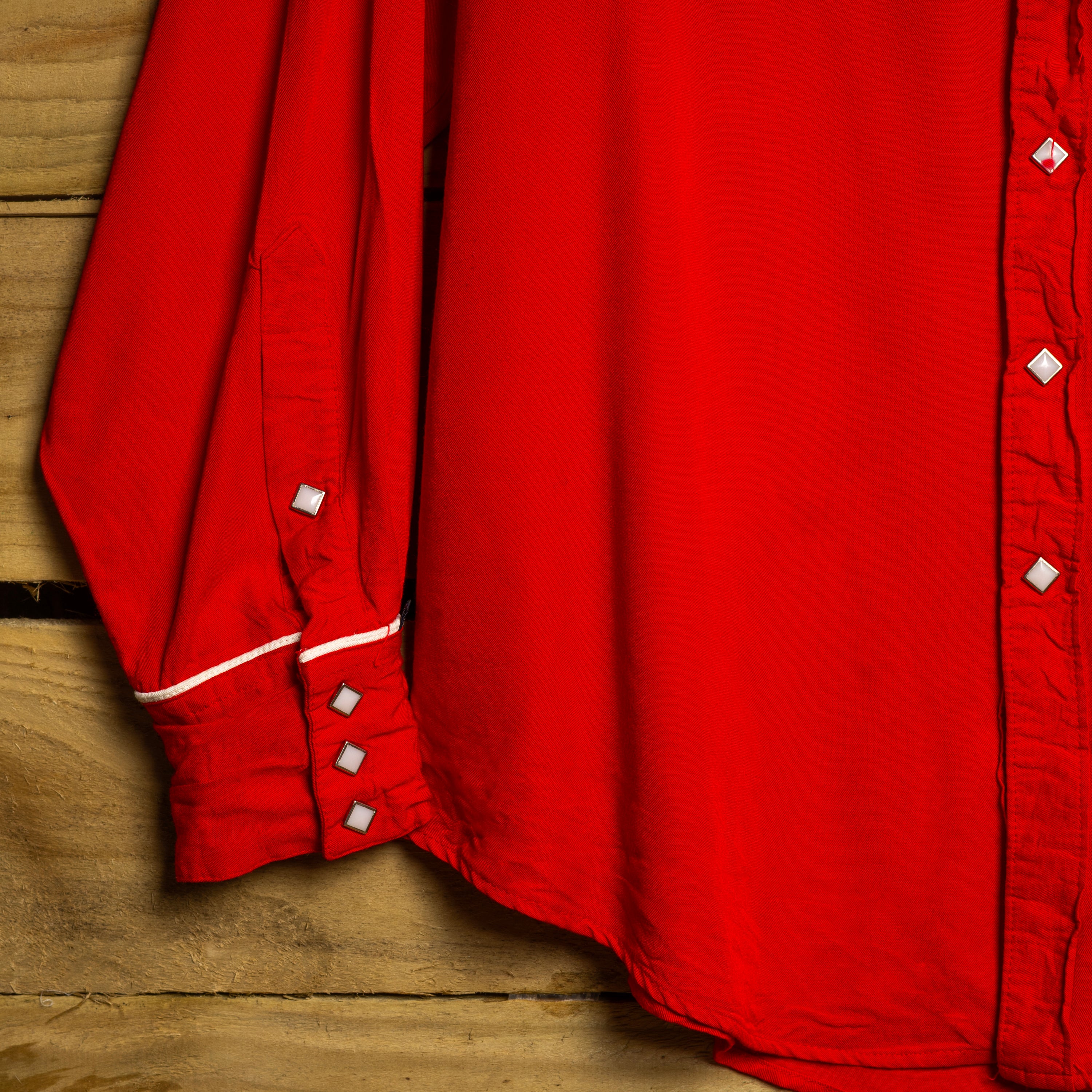 Rockmount Ranch Wear Vintage Red & Black Pearl Snap Western Shirt — Size XL