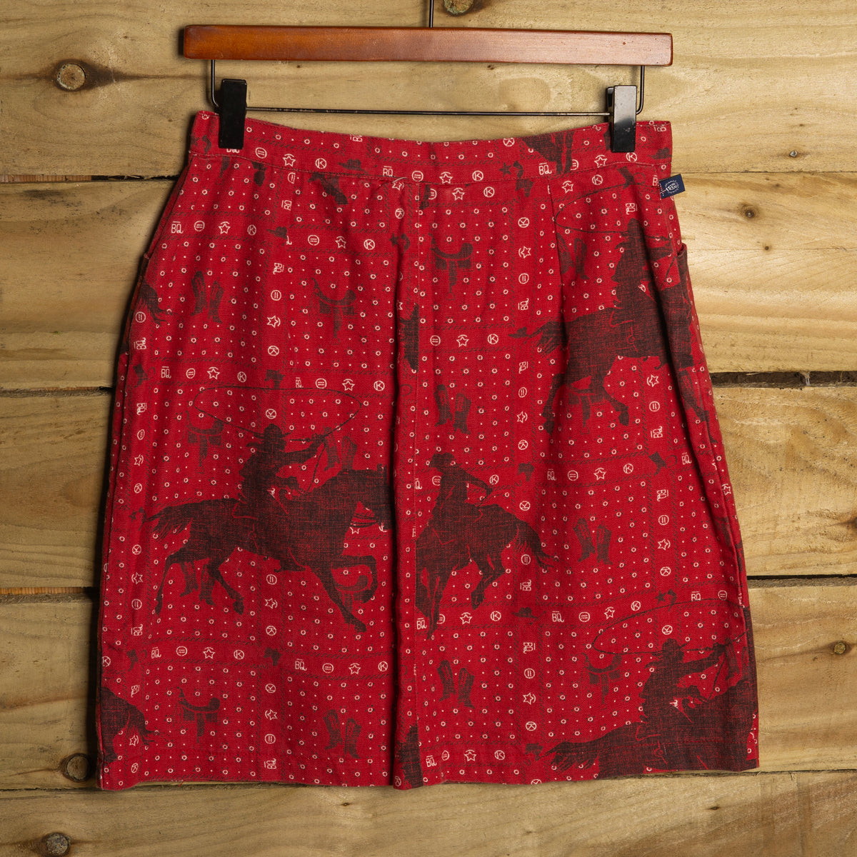 Rockmount Ranch Wear Red Cotton Cowboy Skirt – S / UK 8–10