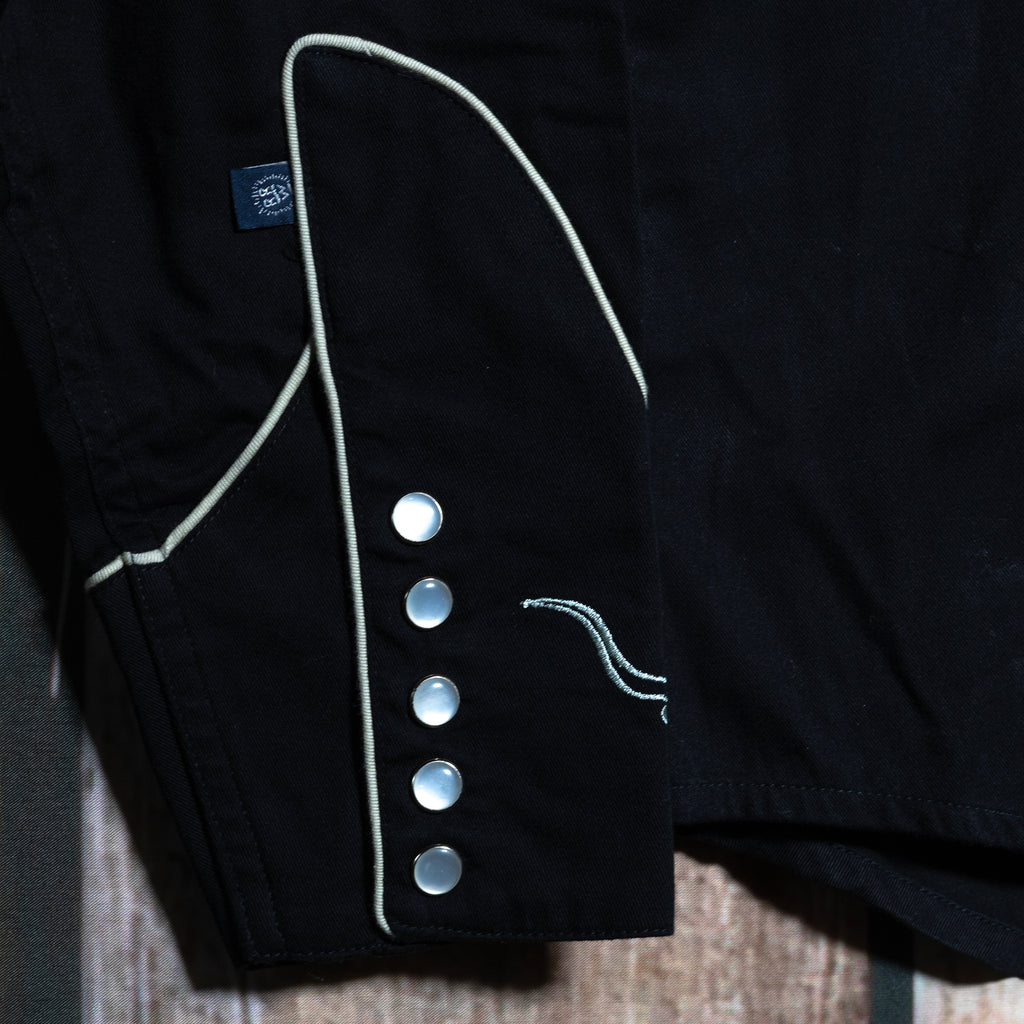 Limited Edition Rockmount Ranch Wear Gretsch Black Embroidered Western Shirt