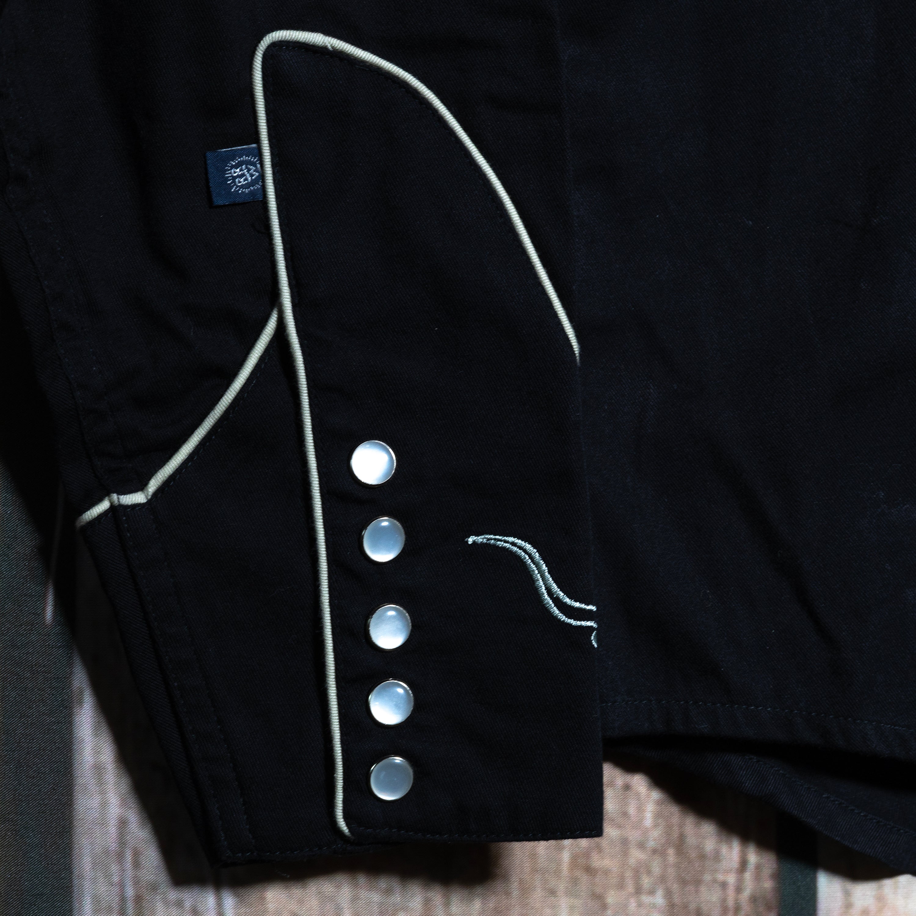 Limited Edition Rockmount Ranch Wear Gretsch Black Embroidered Western Shirt