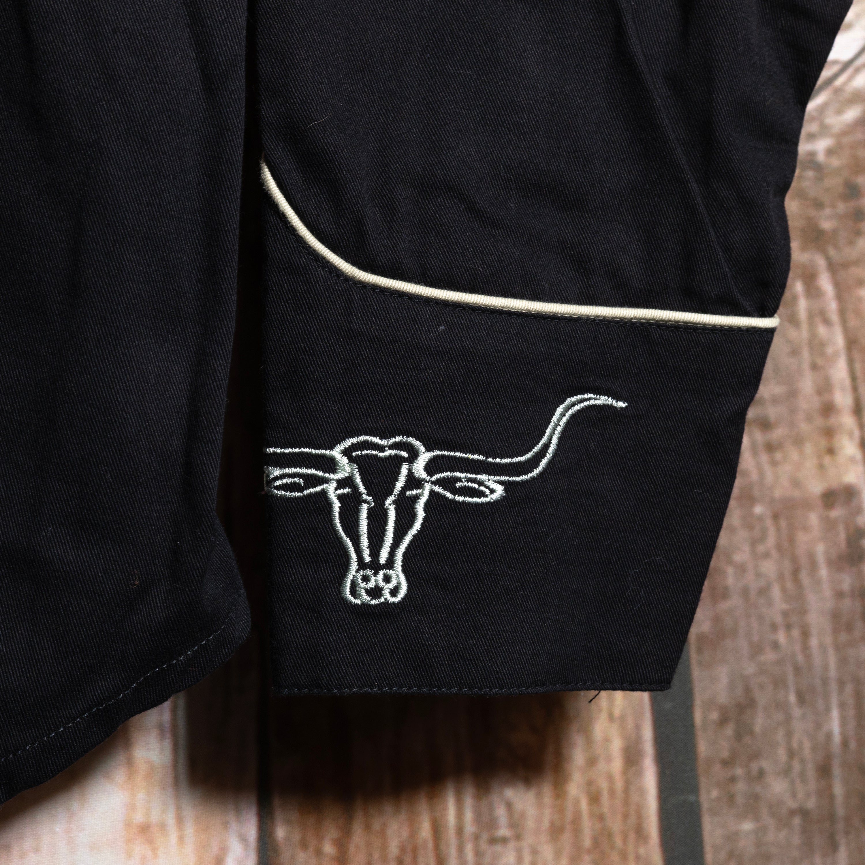 Limited Edition Rockmount Ranch Wear Gretsch Black Embroidered Western Shirt