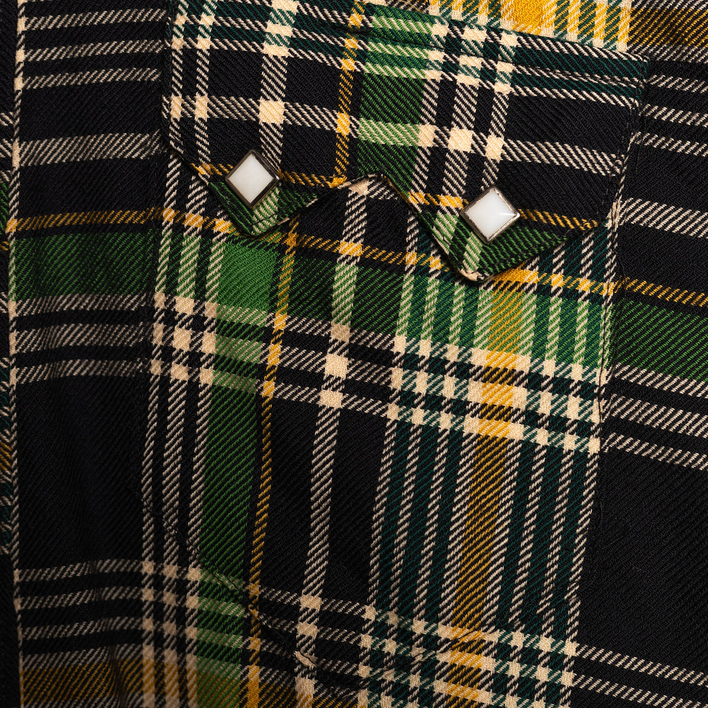 1950s Rockmount Ranch Wear Wool Plaid Western Shirt - Pearl Snaps - Size XXL - Rare Excellent Condition