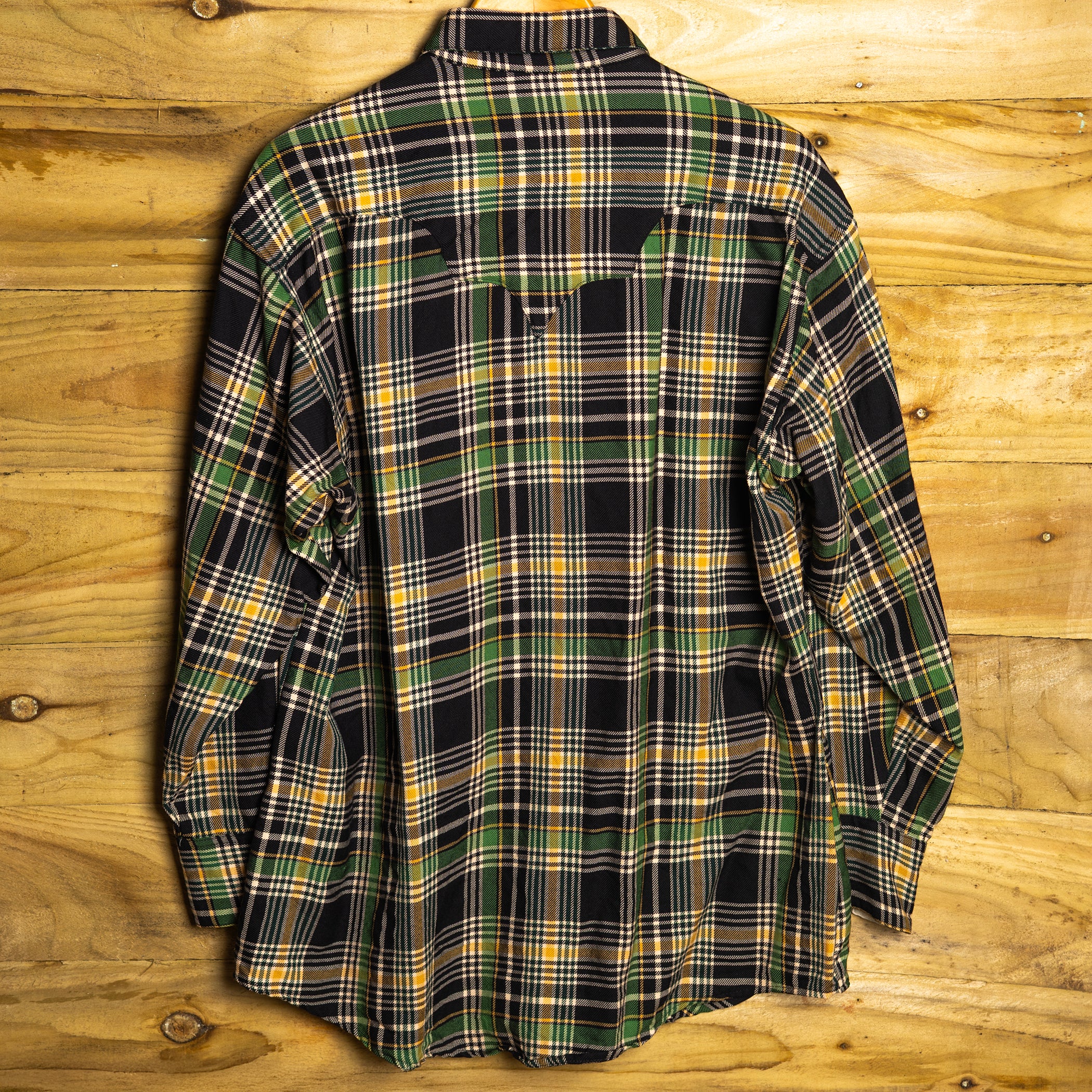 1950s Rockmount Ranch Wear Wool Plaid Western Shirt - Pearl Snaps - Size XXL - Rare Excellent Condition