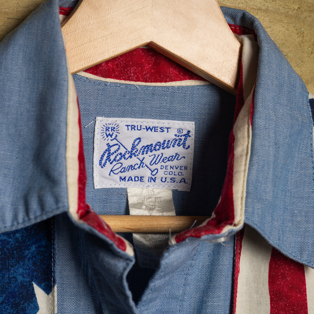 Rockmount Ranch Wear Star Spangled Banner Women's Cowgirl Shirt with Pearl Snaps — L