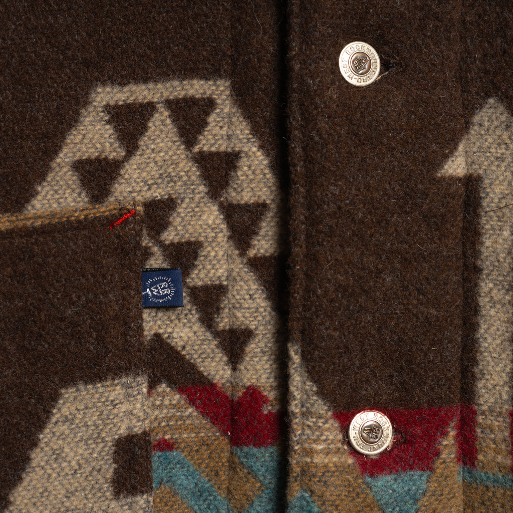 Vintage Rockmount Ranch Wear Aztec Wool Blanket Western Coat – Button-Up, Size XL