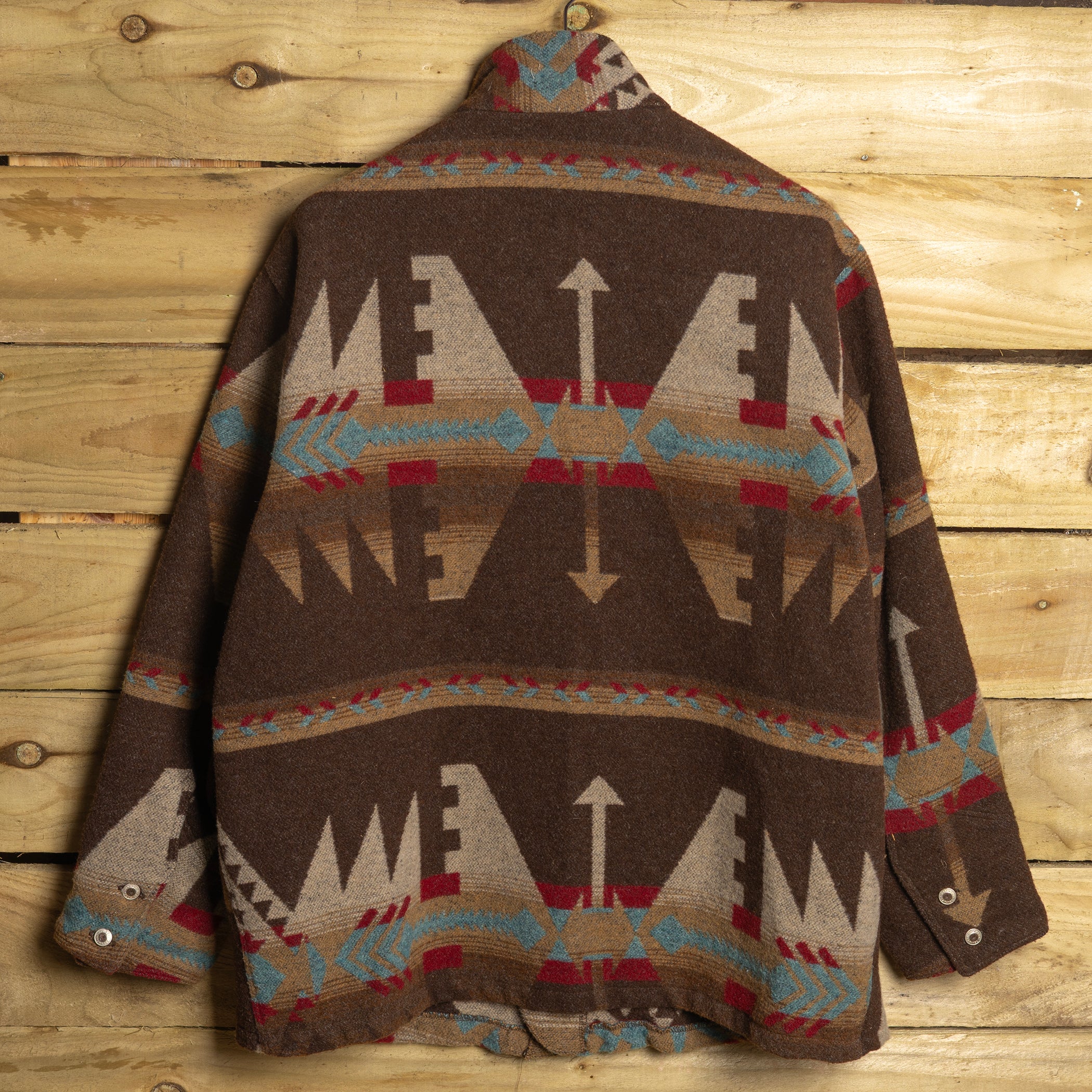 Vintage Rockmount Ranch Wear Aztec Wool Blanket Western Coat – Button-Up, Size XL