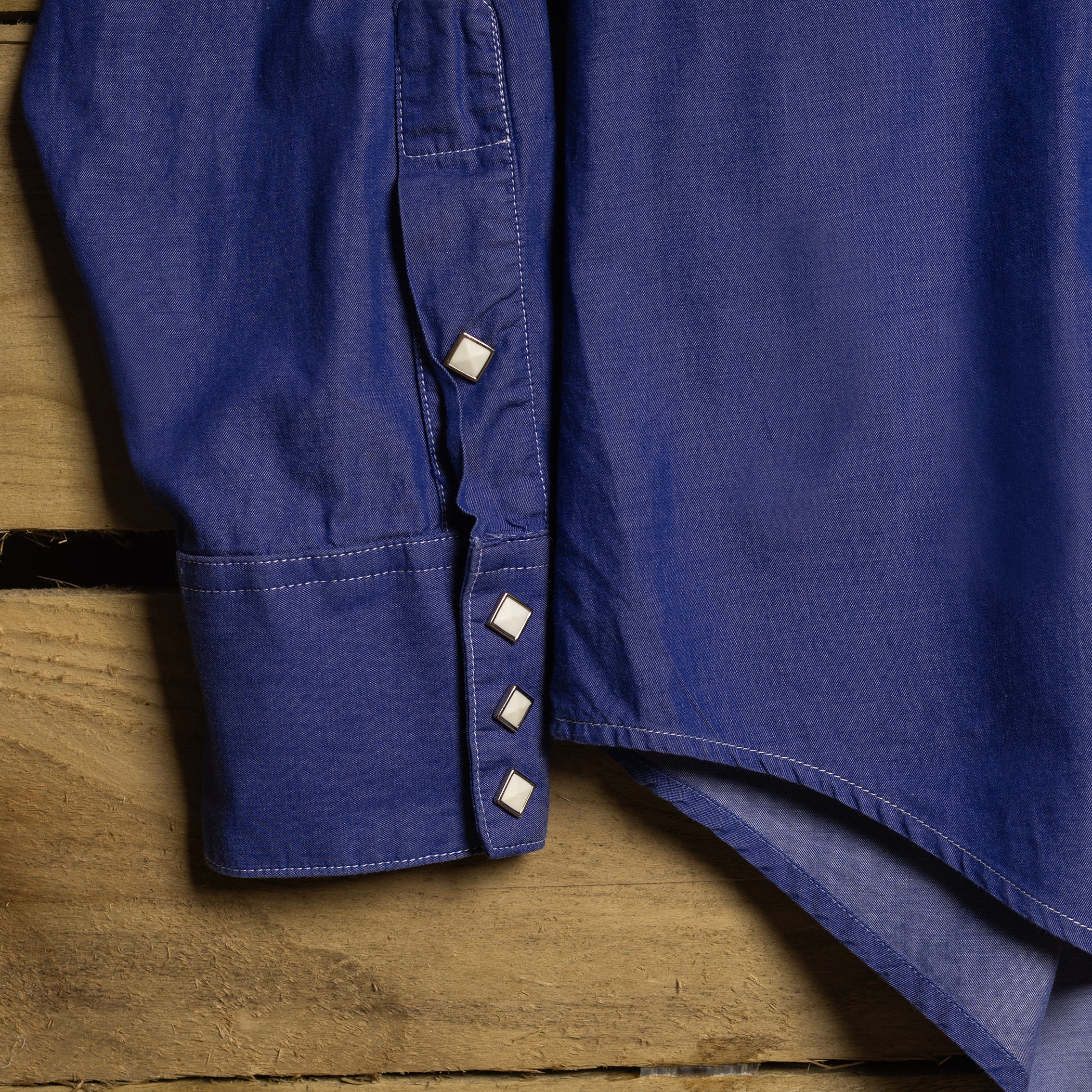 Rockmount Ranch Wear Lightweight Blue Cotton Western Shirt – Pearl Snaps, XL