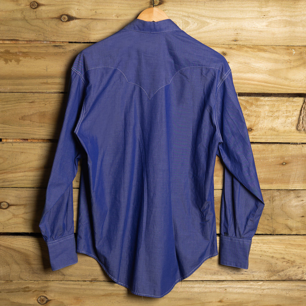 Rockmount Ranch Wear Lightweight Blue Cotton Western Shirt – Pearl Snaps, XL