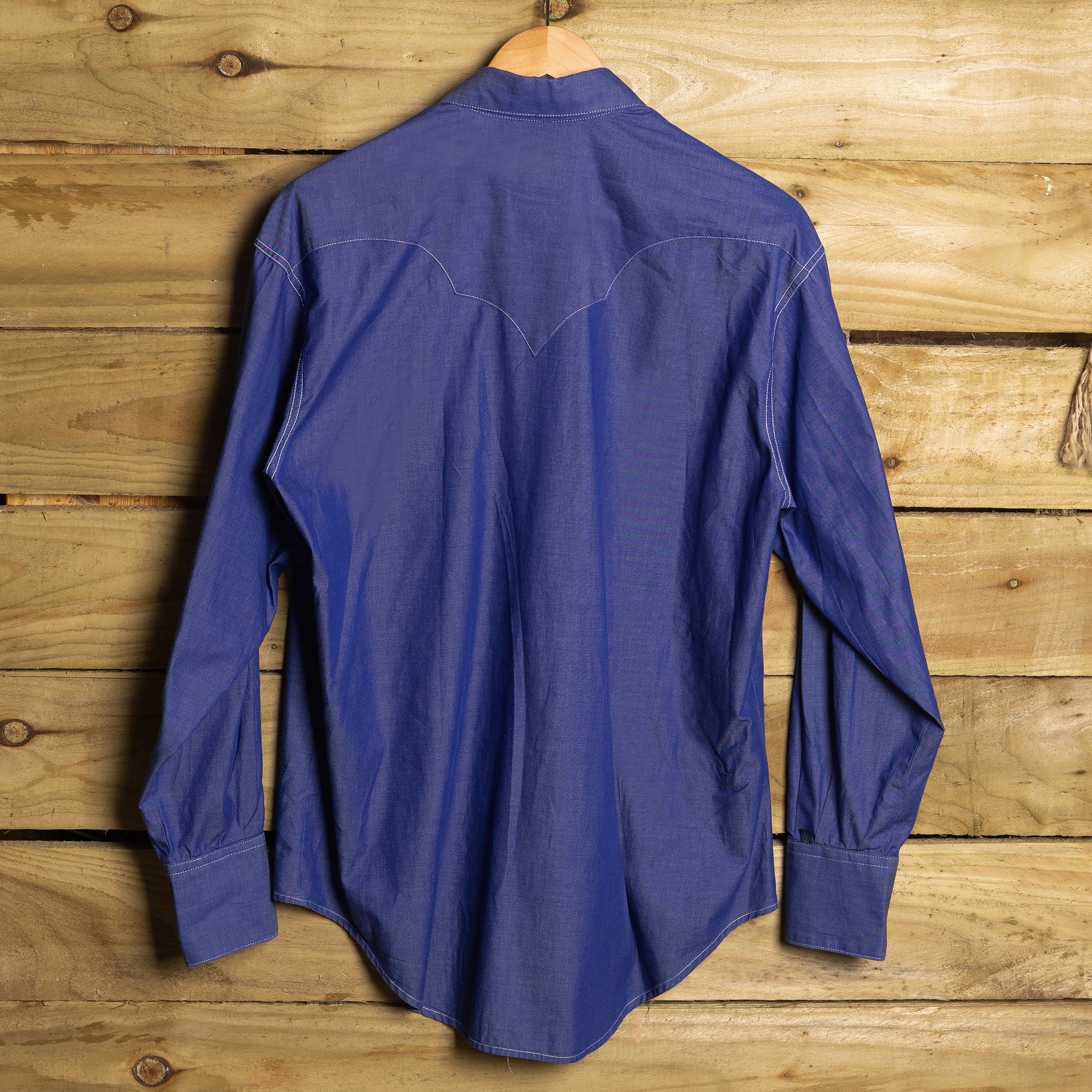 Rockmount Ranch Wear Lightweight Blue Cotton Western Shirt – Pearl Snaps, XL