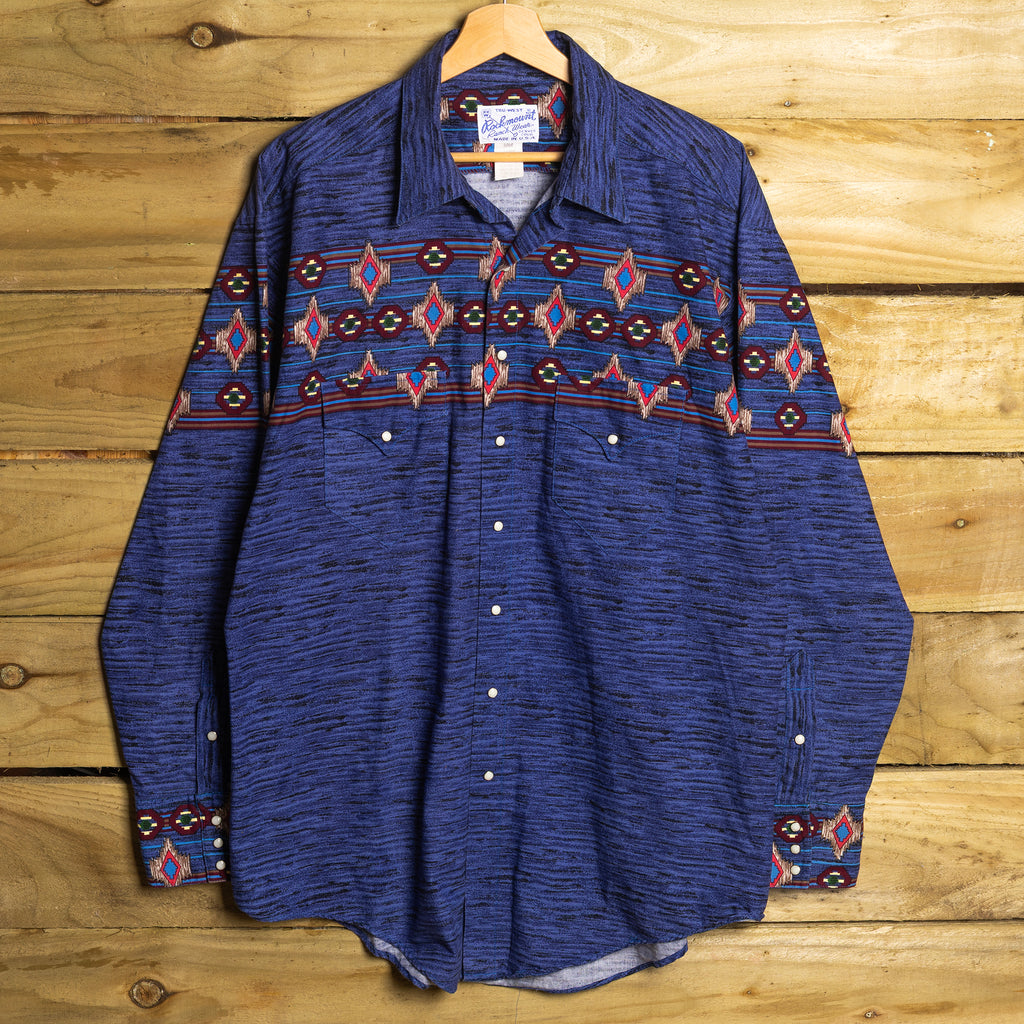 Rockmount Ranch Wear Native American Print Western Shirt – Style 6860 | L