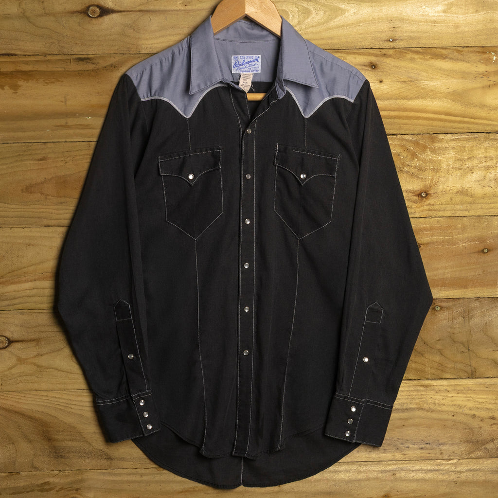 Vintage Rockmount Ranchwear Grey Eagle Embroidered Western Shirt M