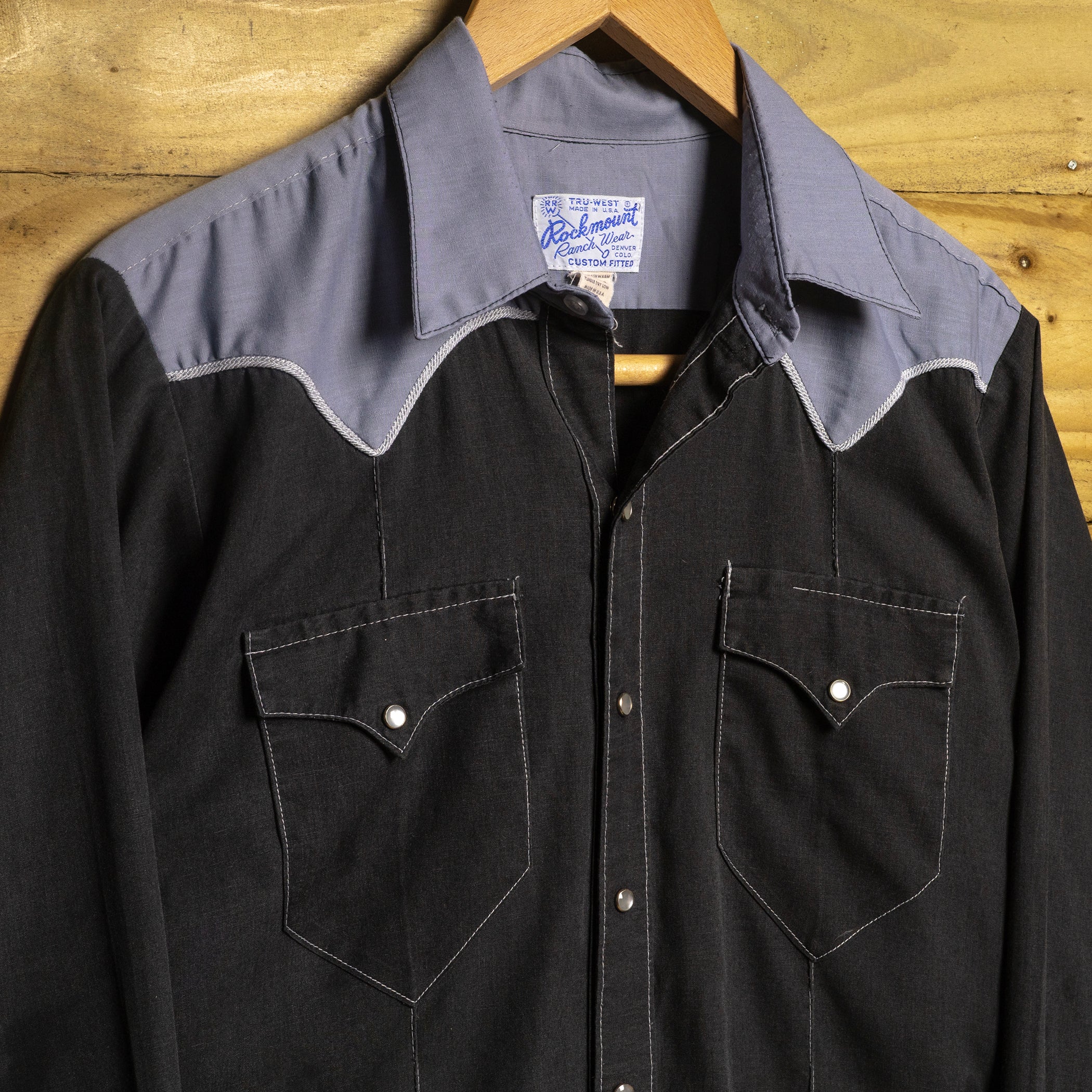 Vintage Rockmount Ranchwear Grey Eagle Embroidered Western Shirt M