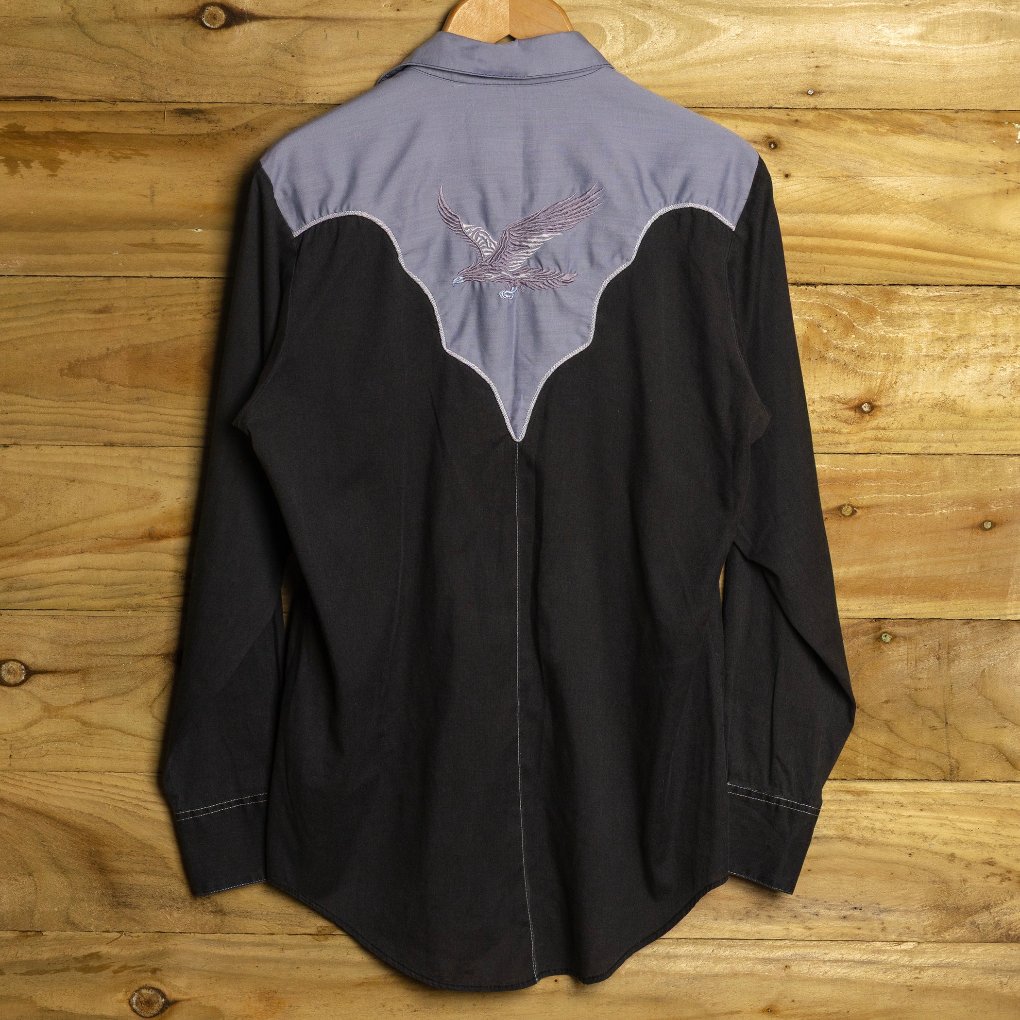 Vintage Rockmount Ranchwear Grey Eagle Embroidered Western Shirt M