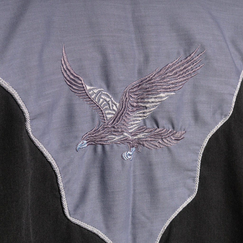 Vintage Rockmount Ranchwear Grey Eagle Embroidered Western Shirt M