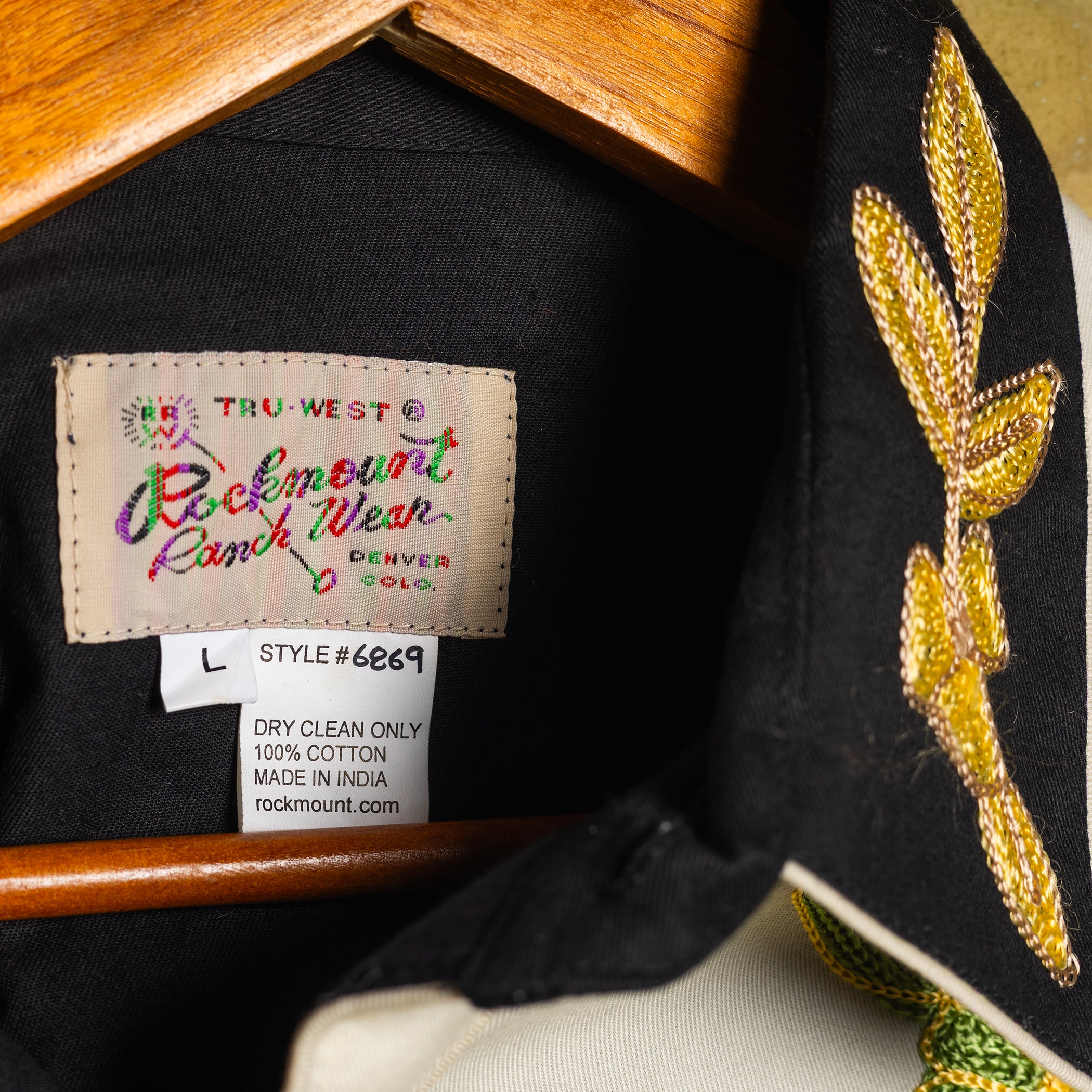 Rockmount Ranch Wear Embroidered Black & White Pearl Snap Western Shirt – Vintage XL