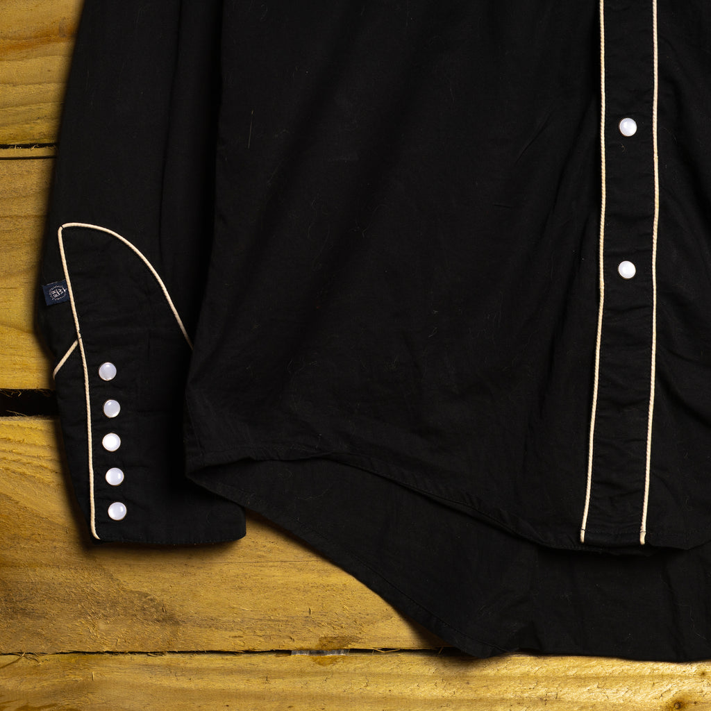 Vintage Rockmount Ranch Wear Black Embroidered Western Shirt | Size M