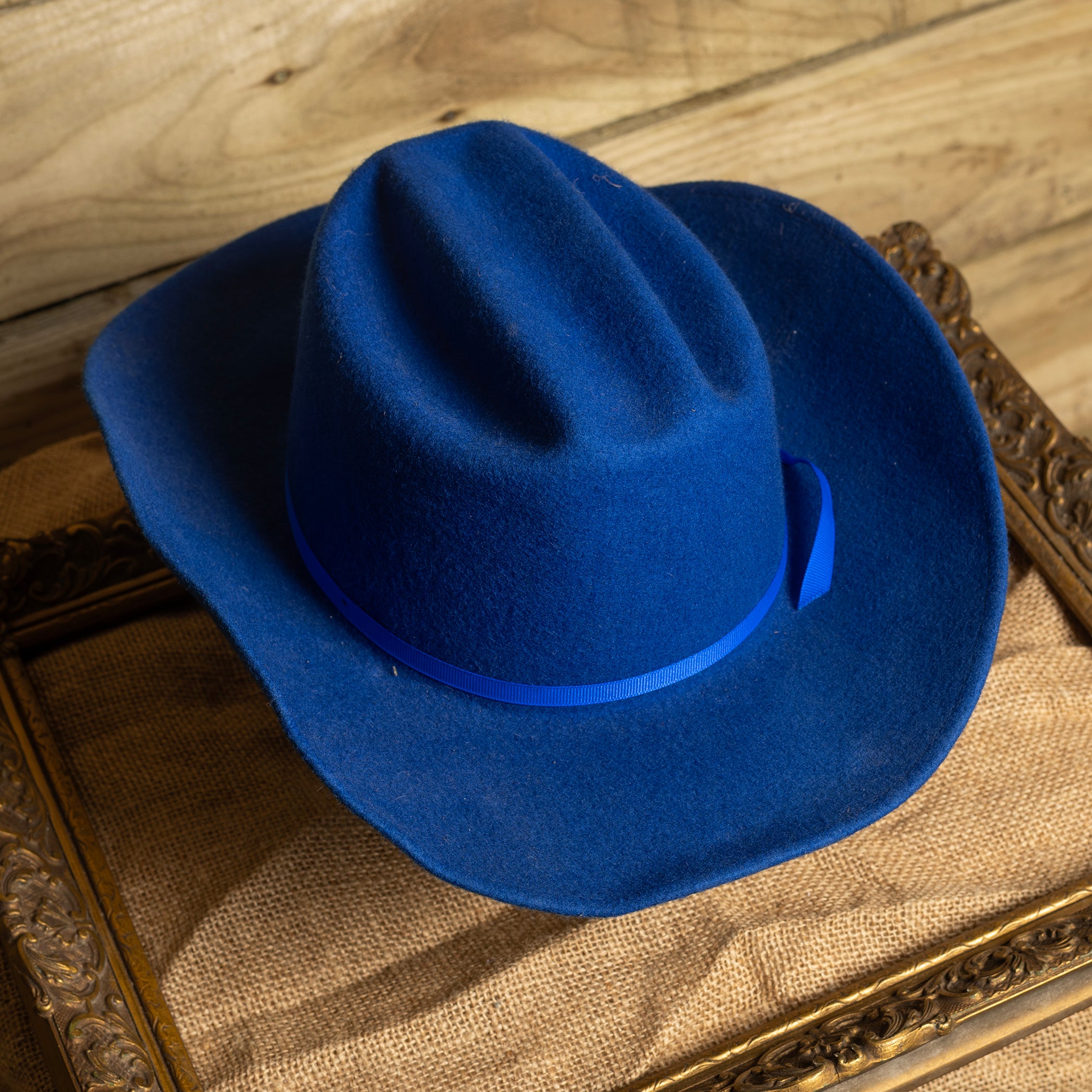 Rockmount Ranch Wear Blue Wool Cowboy Hat - Weatherized - Size 7 1/4