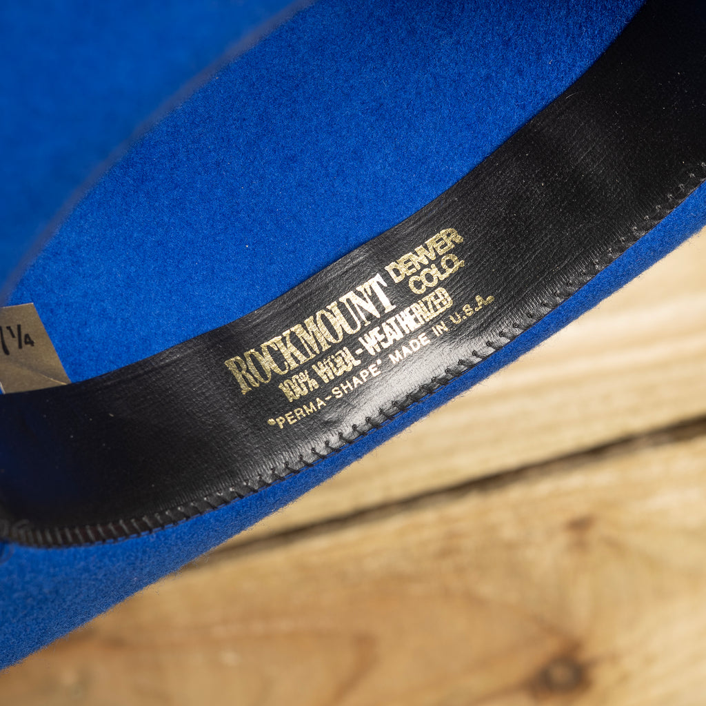 Rockmount Ranch Wear Blue Wool Cowboy Hat - Weatherized - Size 7 1/4