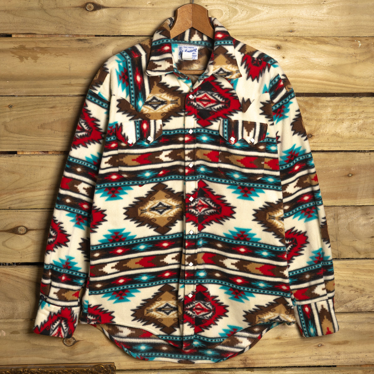 Rockmount Southwestern Fleece Pearl Snap Western Shirt – L, Fits L–XL