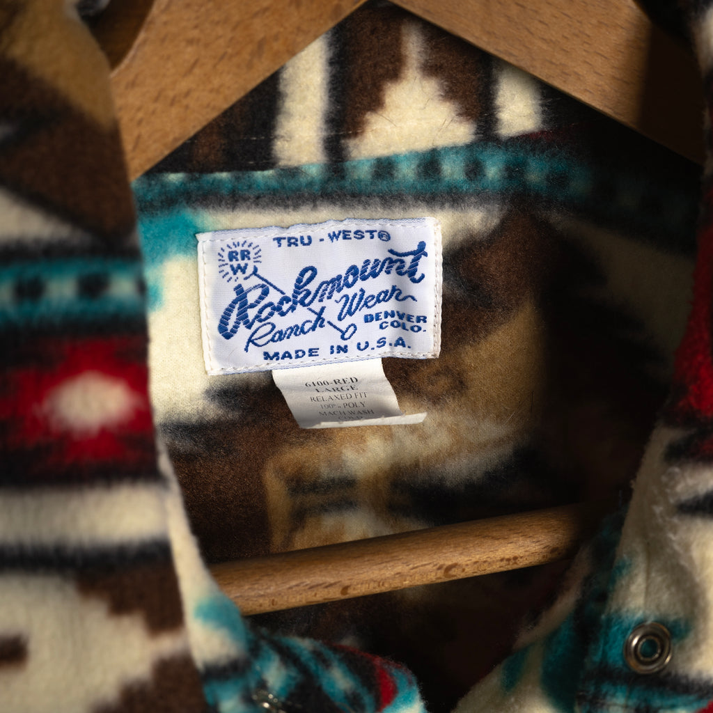 Rockmount Southwestern Fleece Pearl Snap Western Shirt – L, Fits L–XL