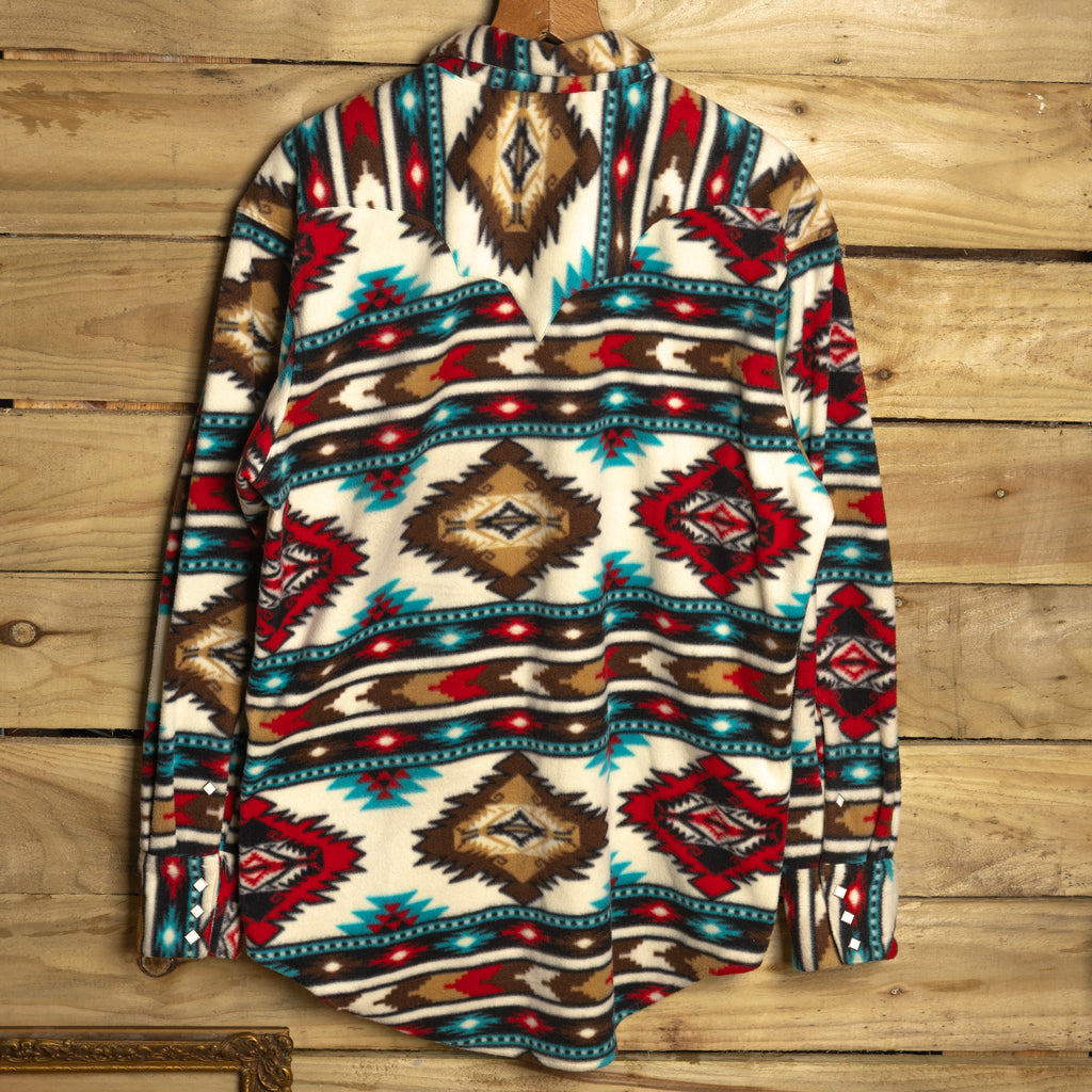 Rockmount Southwestern Fleece Pearl Snap Western Shirt – L, Fits L–XL