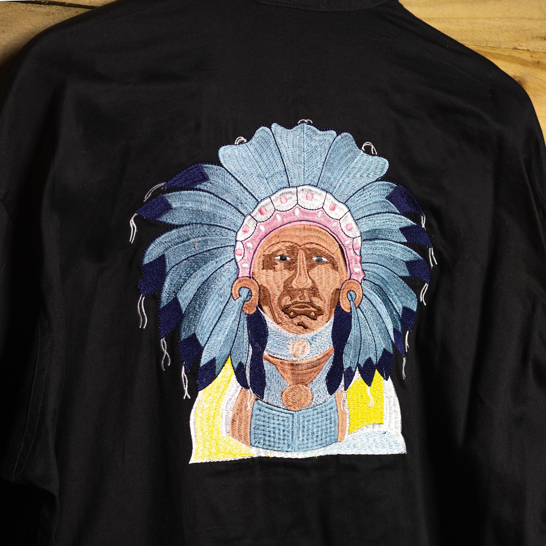Rockmount Ranch Wear Black Embroidered Western Shirt - Pearl Snaps - Size L