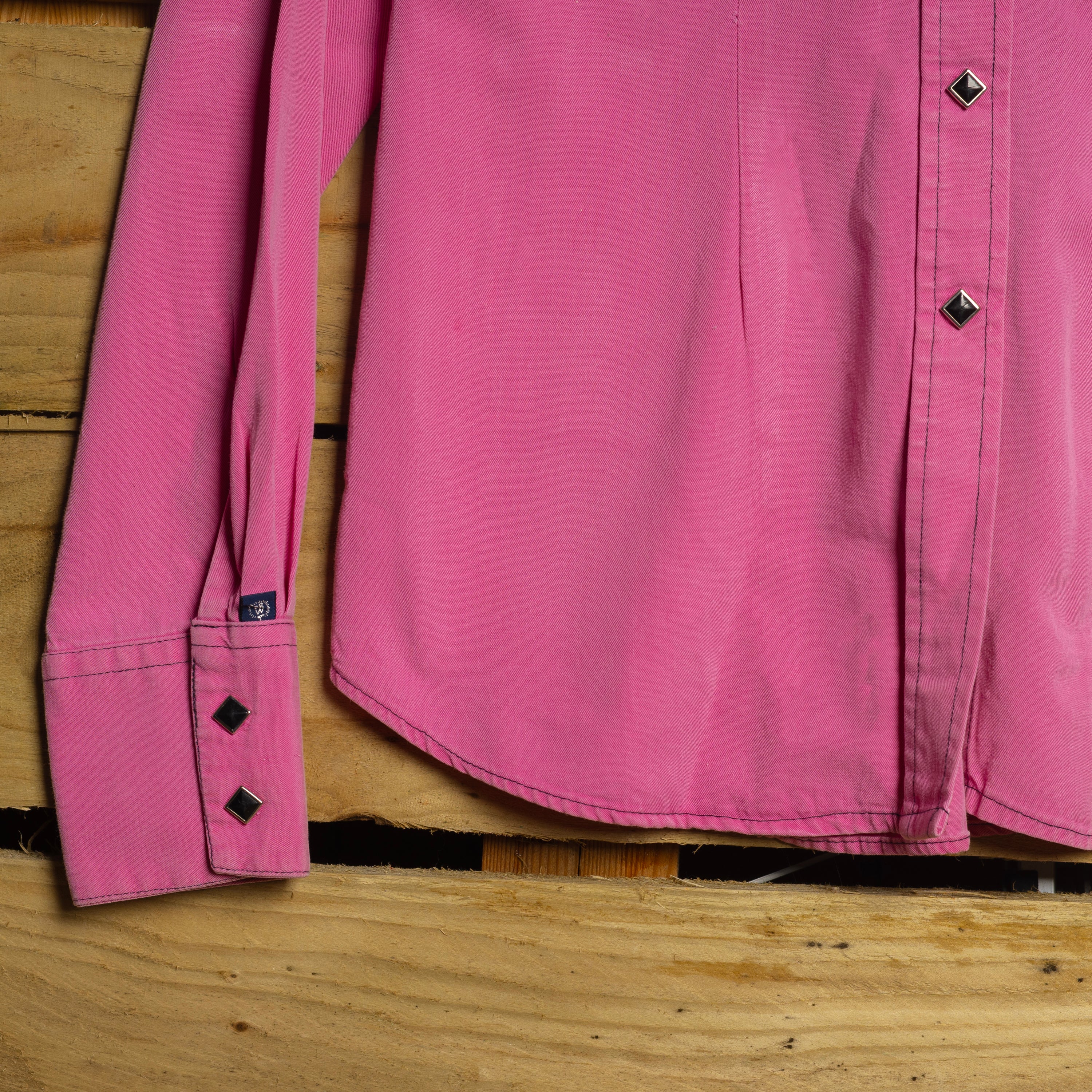 Vintage Rockmount Ranch Wear Pink Women's Western Shirt with Pearl Snaps L 16-18