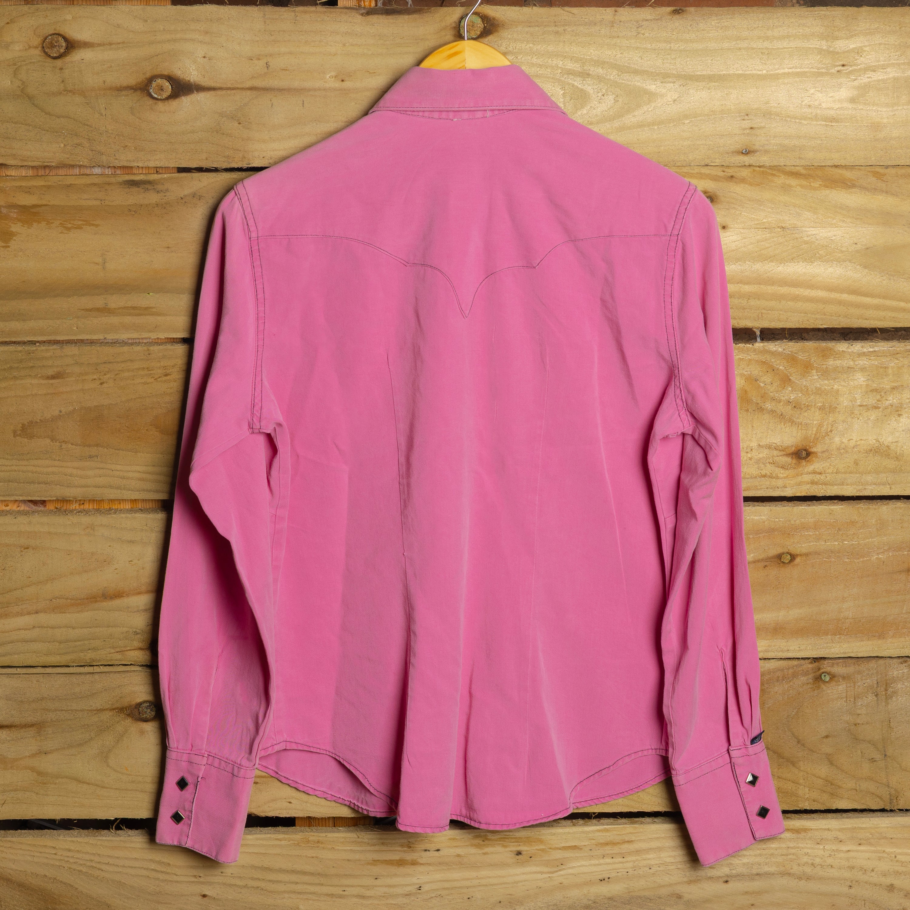 Vintage Rockmount Ranch Wear Pink Women's Western Shirt with Pearl Snaps L 16-18