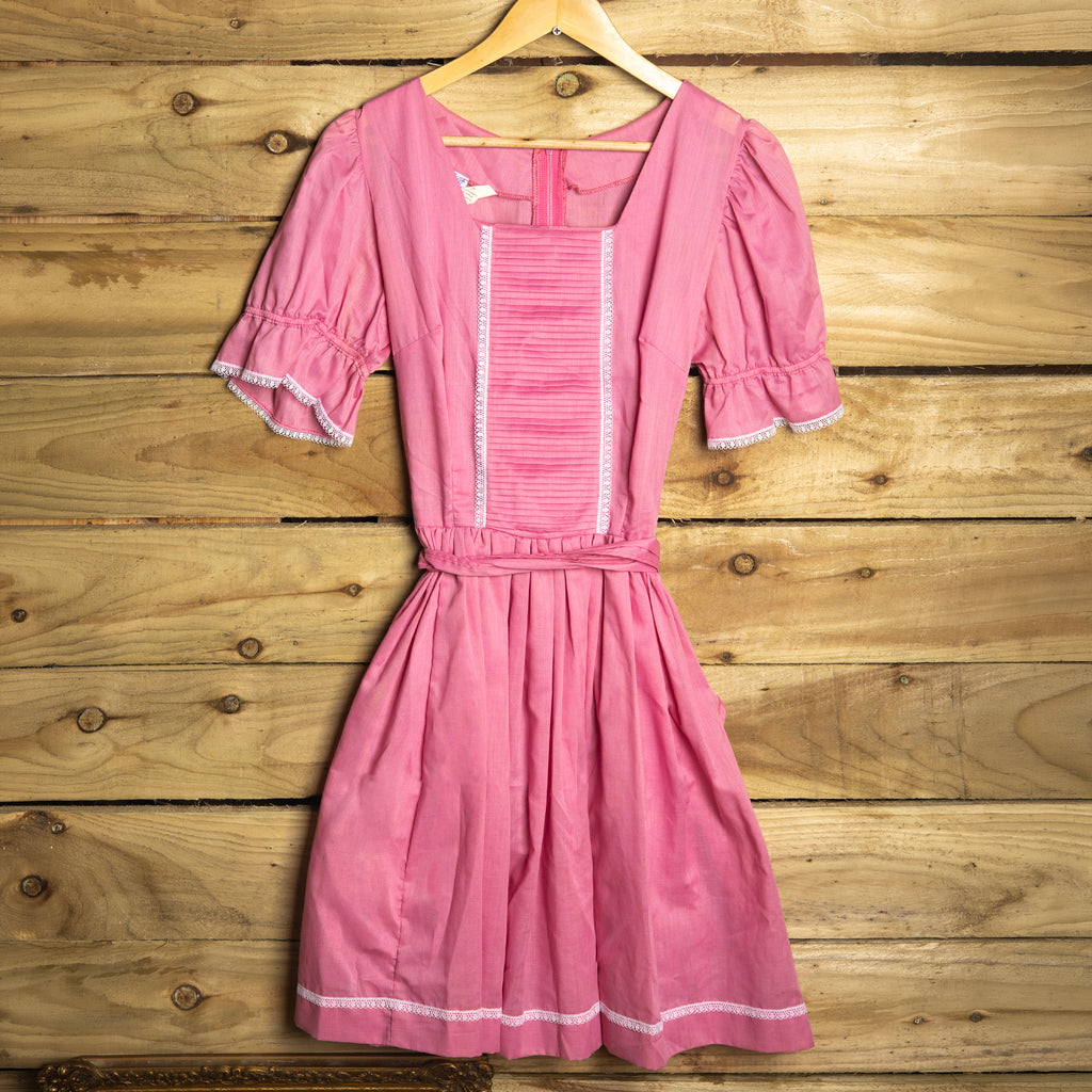 Vintage Rockmount Ranch Wear Pink Western Dance Dress, Size 12