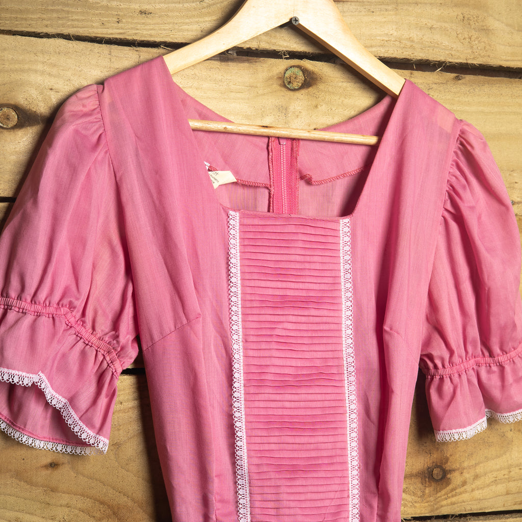 Vintage Rockmount Ranch Wear Pink Western Dance Dress, Size 12
