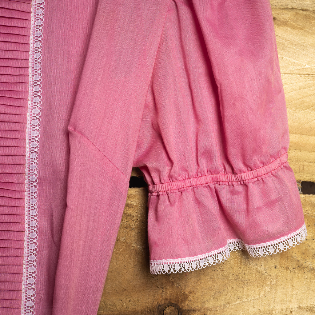 Vintage Rockmount Ranch Wear Pink Western Dance Dress, Size 12