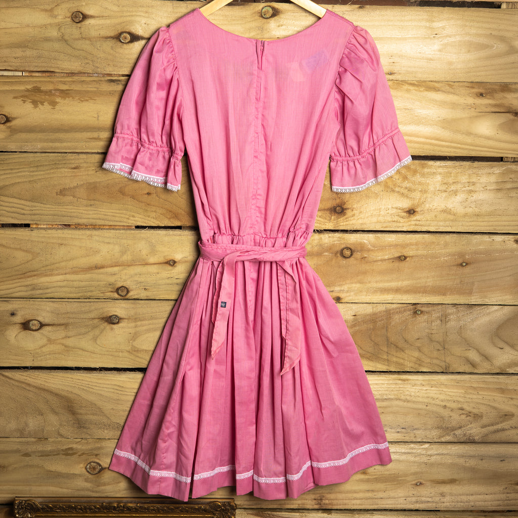 Vintage Rockmount Ranch Wear Pink Western Dance Dress, Size 12