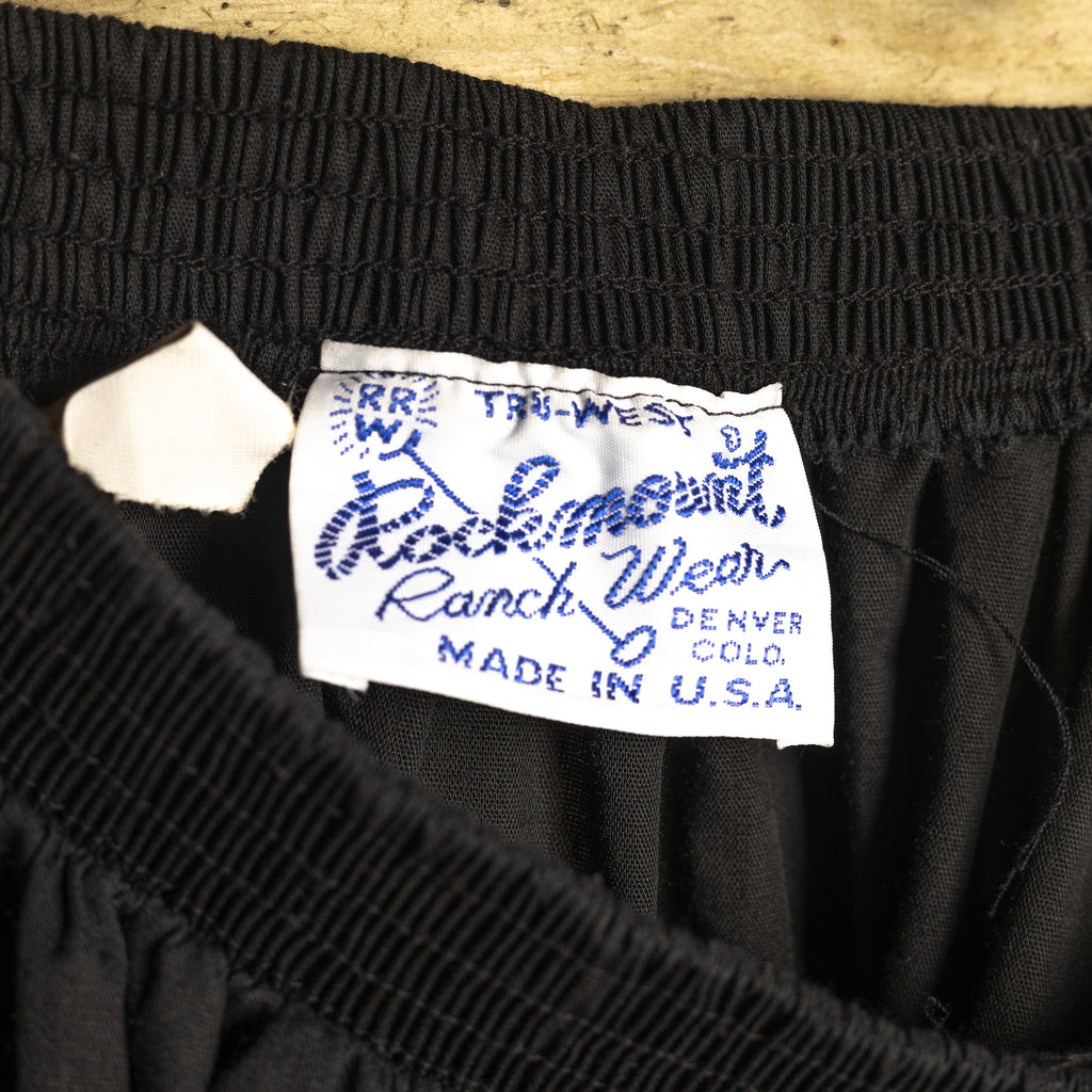 Rockmount Ranch Wear Vintage Black Midi Tiered Skirt – XS