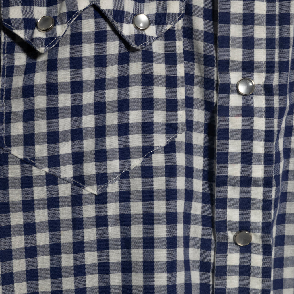 Rockmount Ranch Wear Teen Checked Blue and White Western Shirt