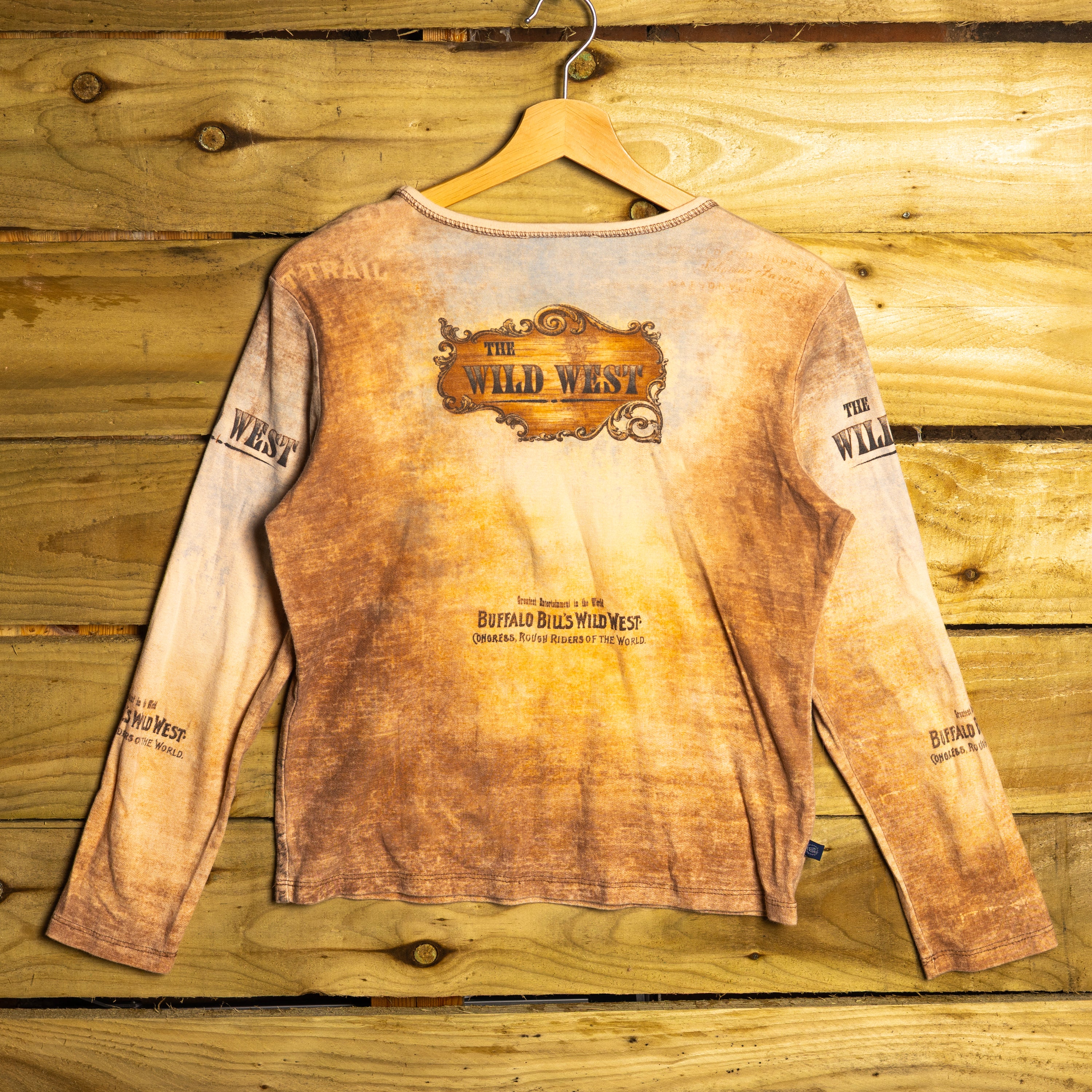 Rockmount Ranch Wear Vintage Wild West Horse Graphic Women's Western Shirt – 100% Cotton – M (12–14)