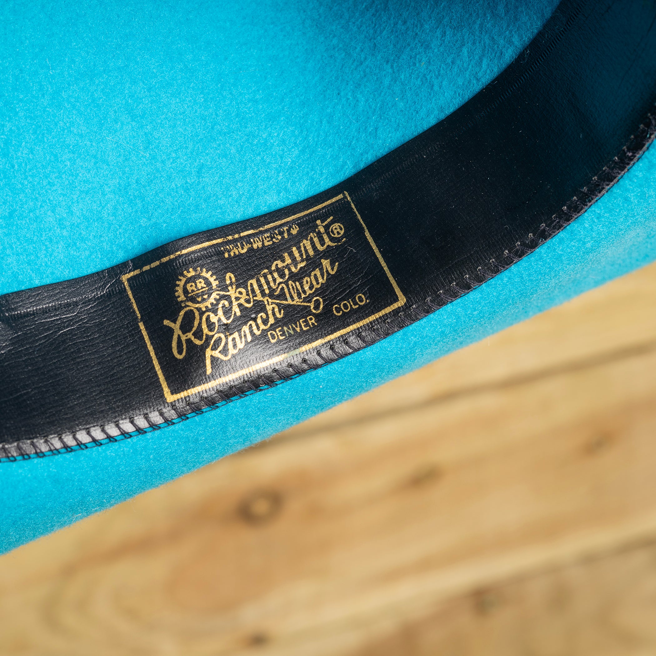 Vintage Rockmount Ranch Wear Turquoise Cowboy Hat – Colorado Style 1777 (Rim 21.5")